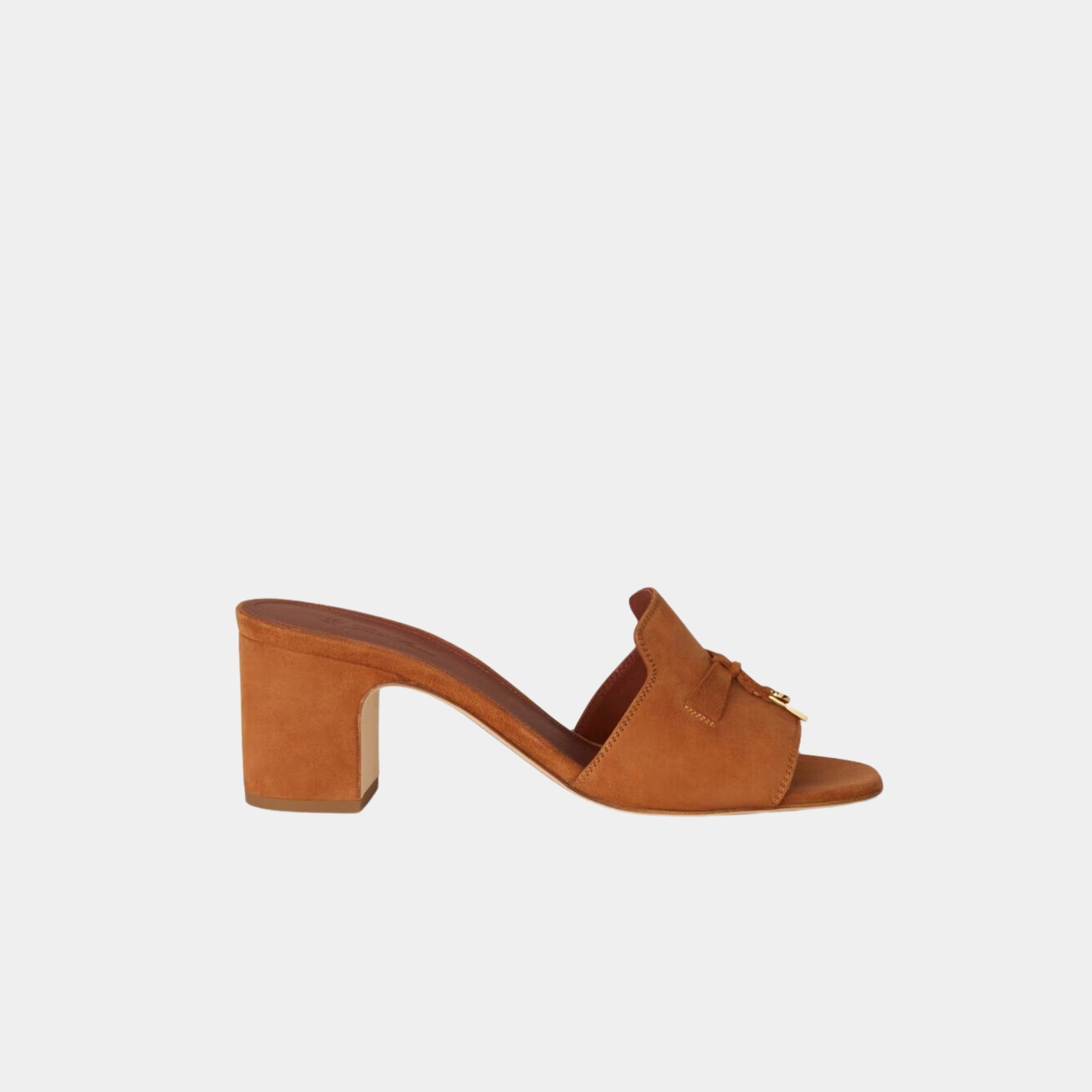 Loro Piana Summer Charms Heeled Sandal, Wot, Side