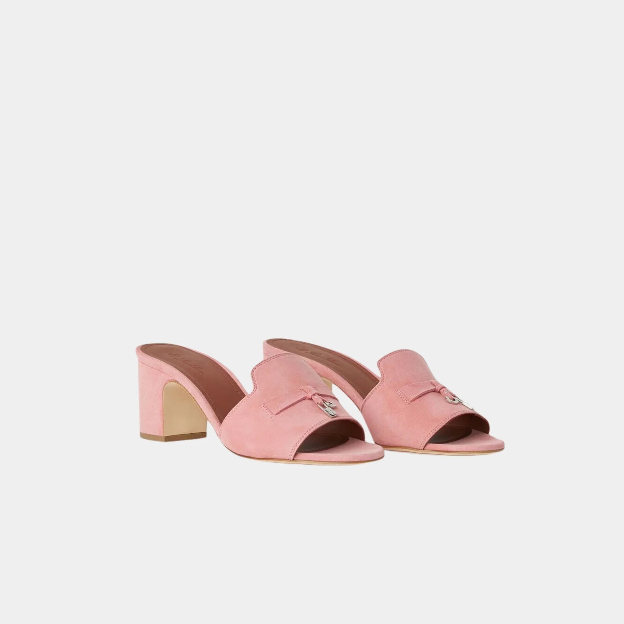 Loro Piana Summer Charms Sandal Heeled, Halite, Front