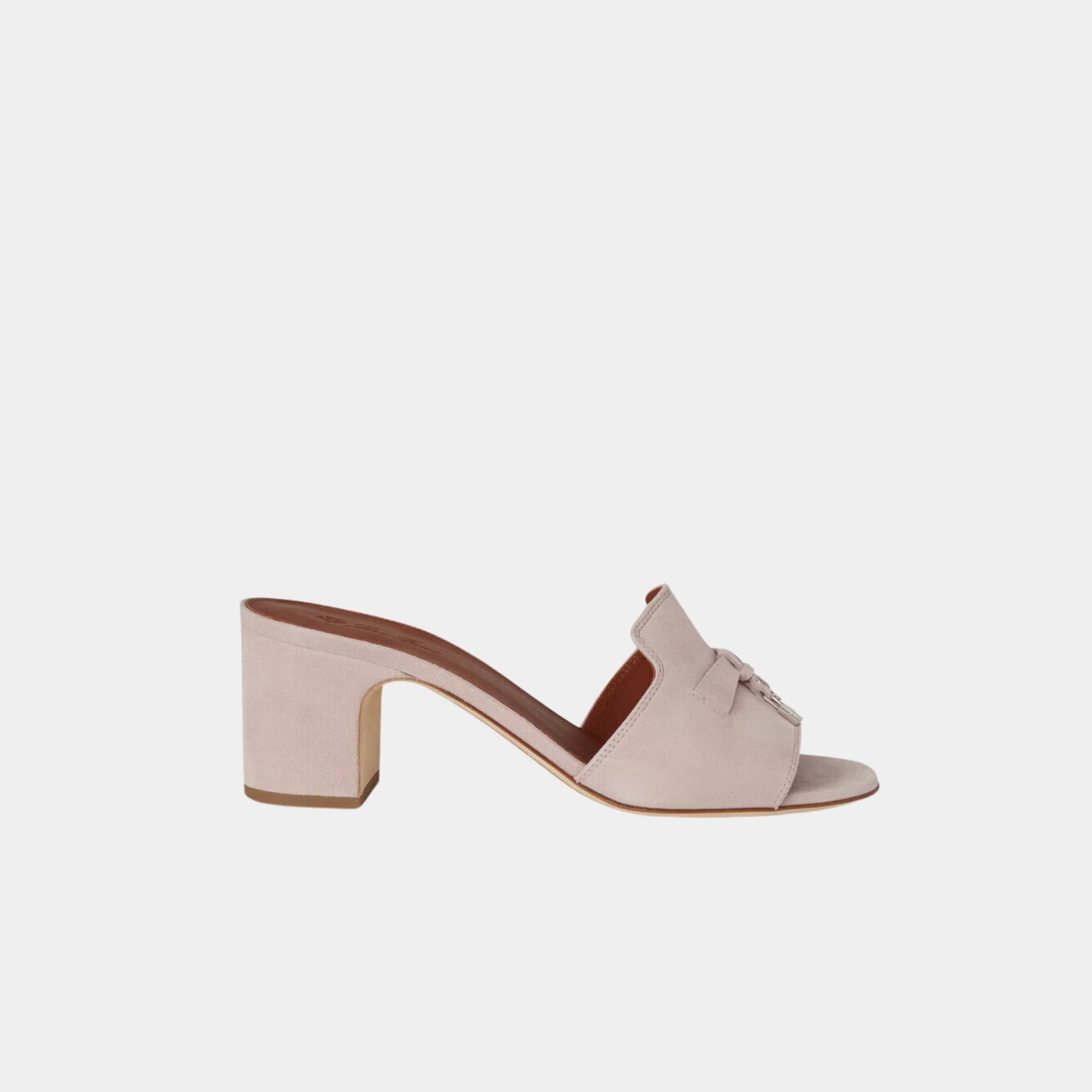 Loro Piana Summer Charms Sandal Heeled, Pink Nouveau, Side