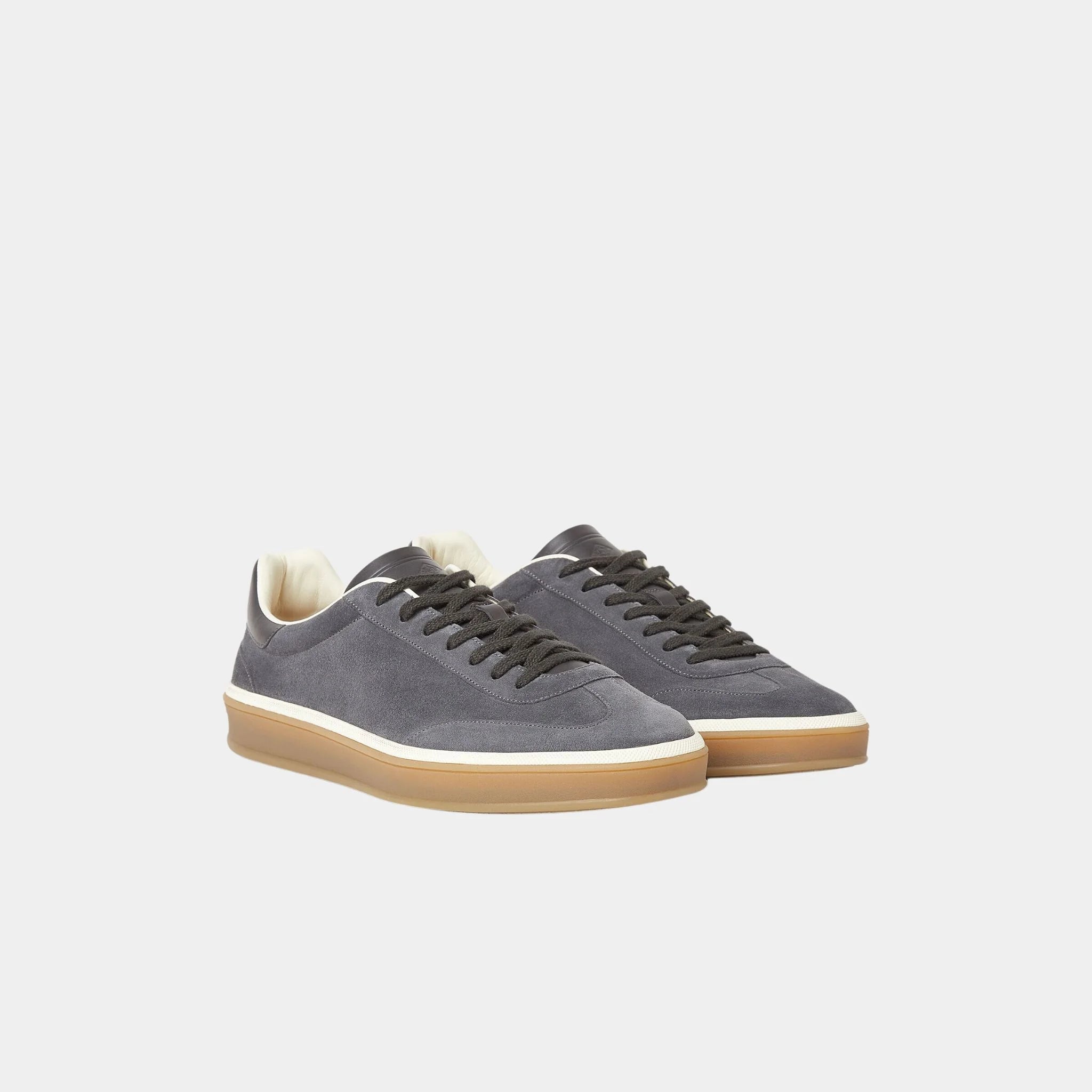 Loro Piana Tennis Walk Sneaker, Obsidian Grey, Front