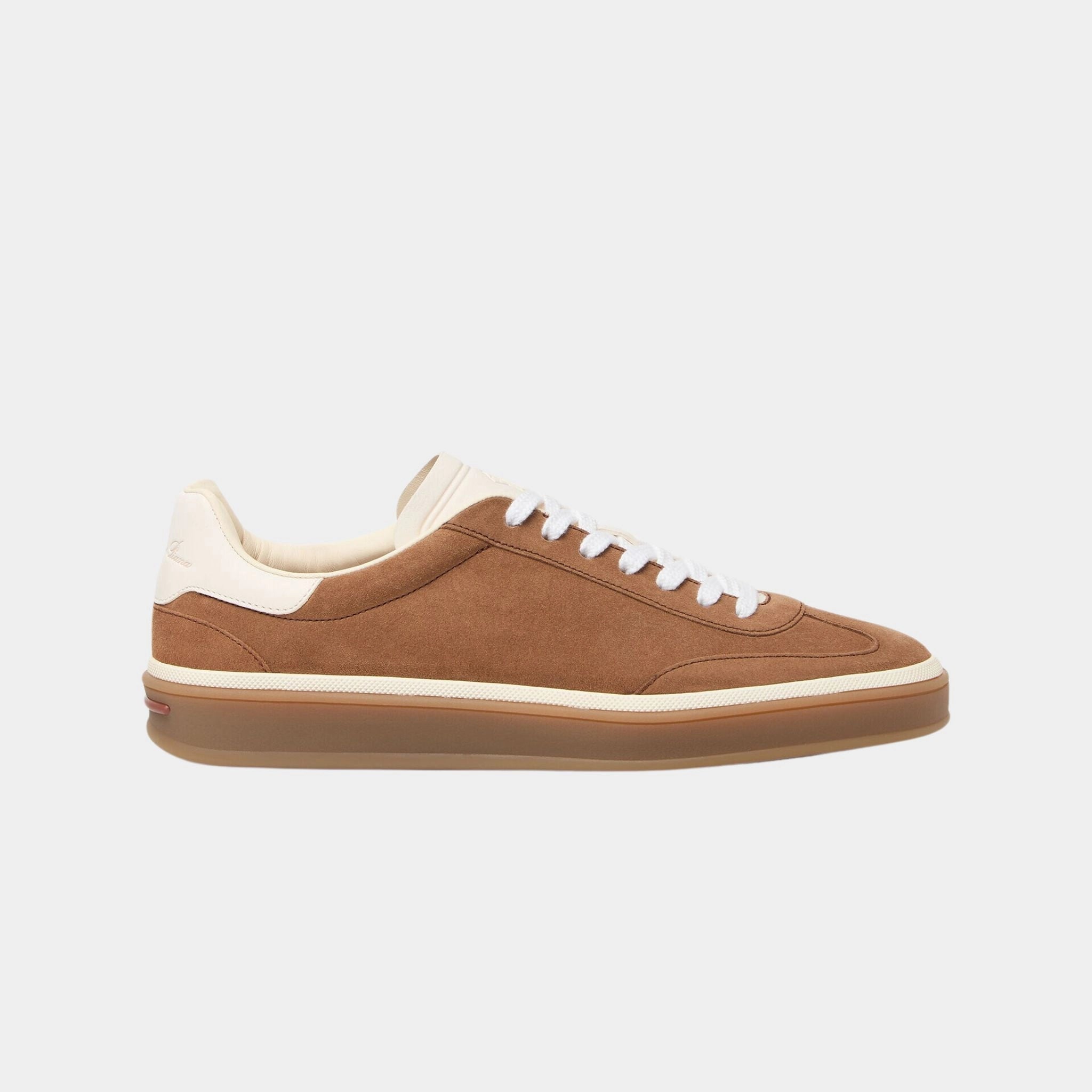Loro Piana Tennis Walk Sneaker Suede Calf Split, Colour Vicuna, Side