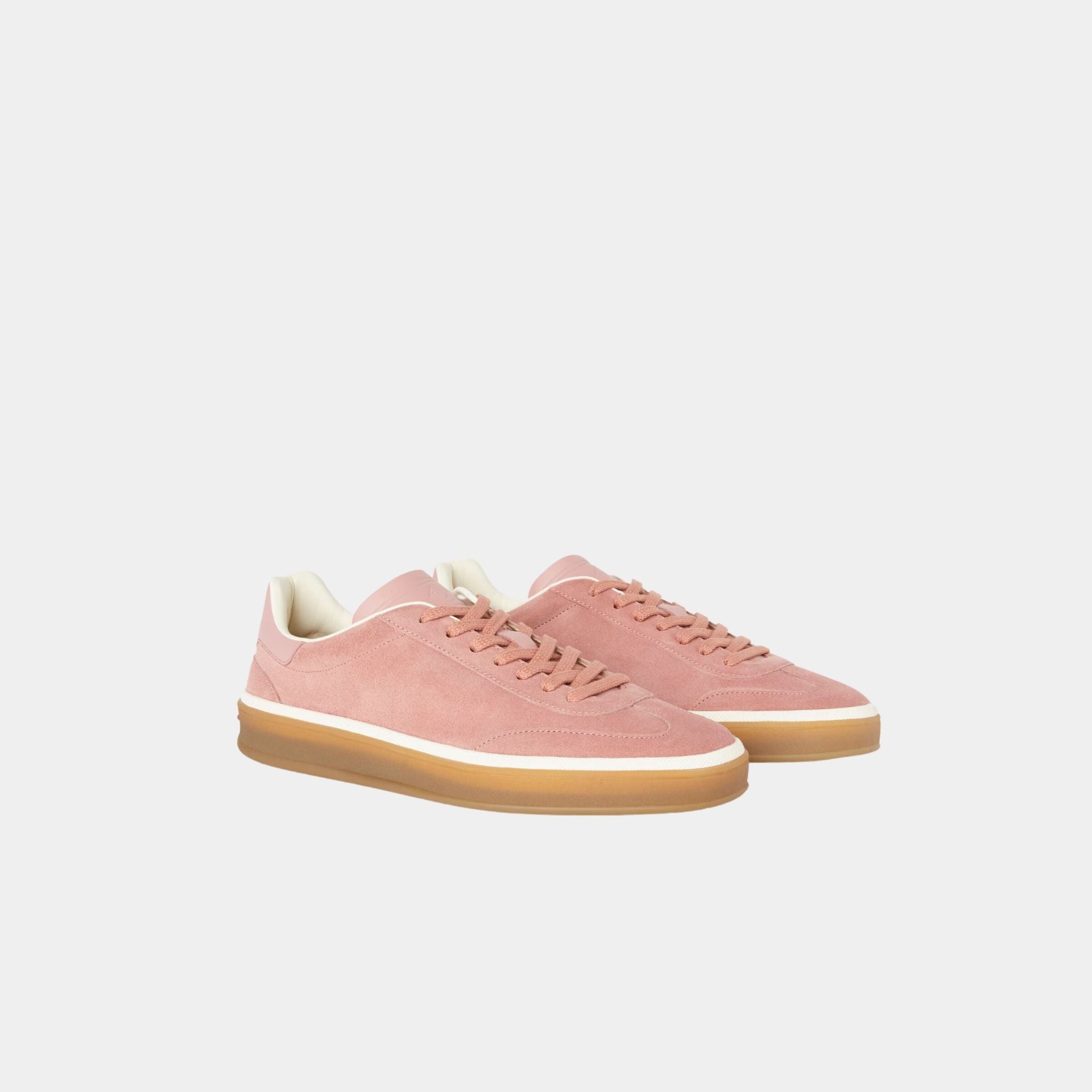 Loro Piana Tennis Walk Sneaker Suede Calf Split, Flowering Cherry, Front