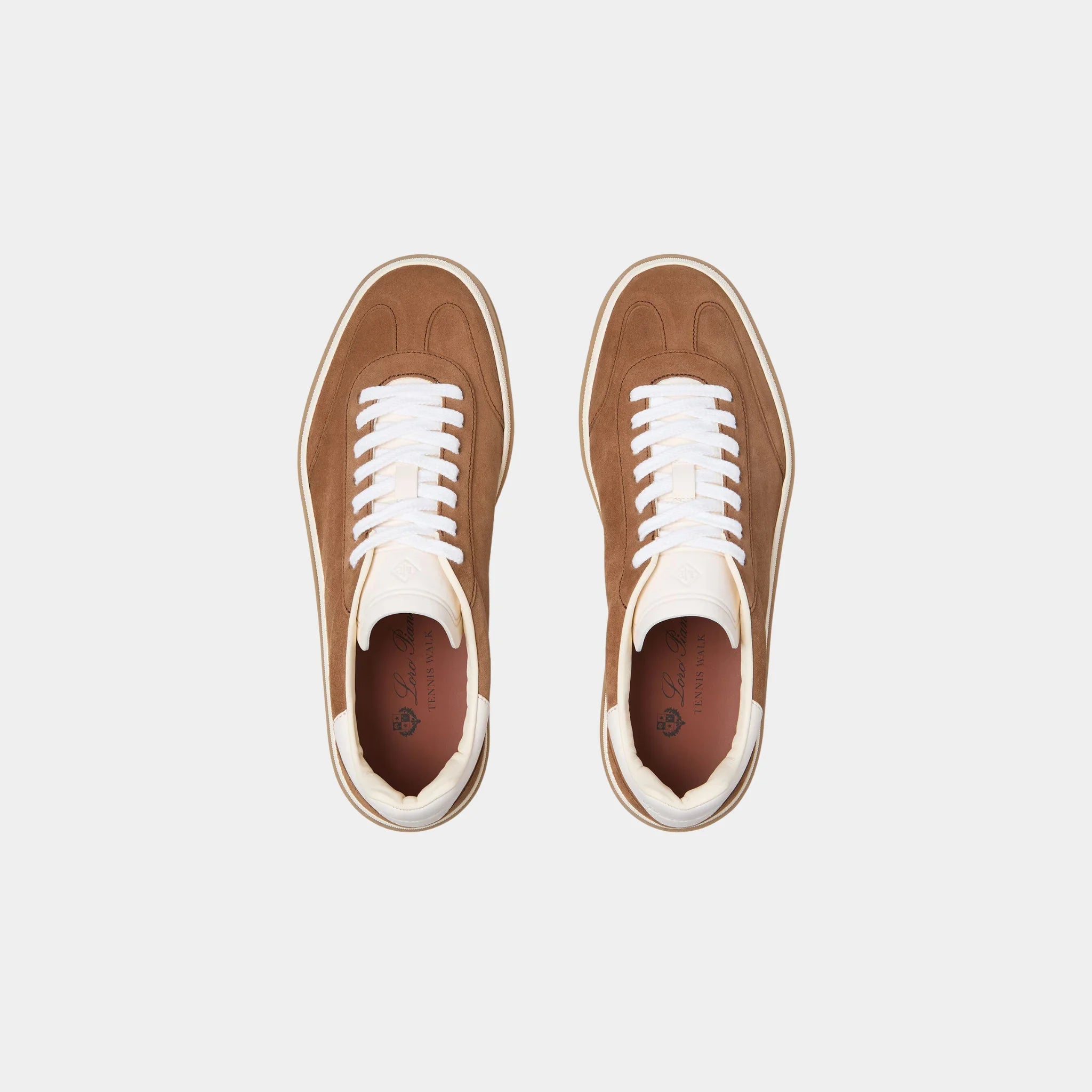 Loro Piana Tennis Walk Suede Calf Split Sneaker, Colour Vicuna, Top