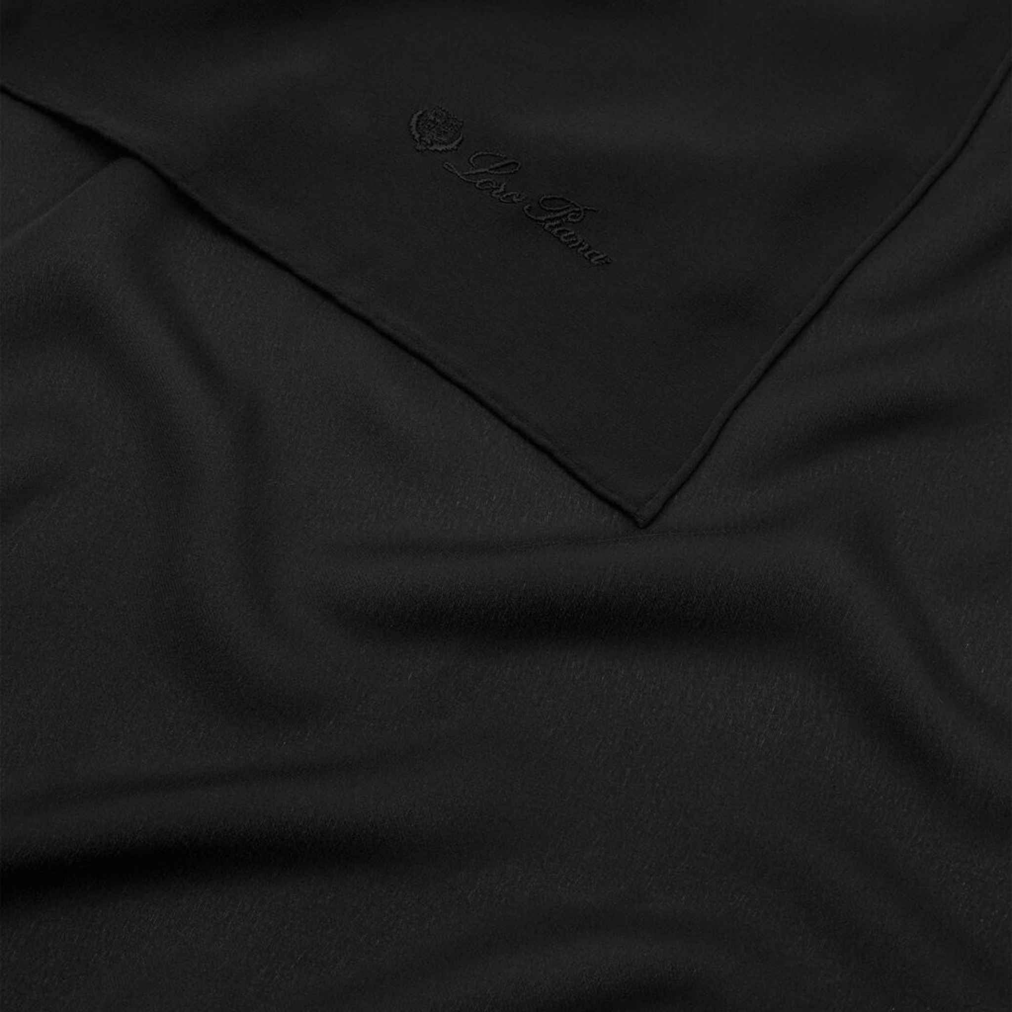 Loro Piana Veil Stole Silk, Black, Close