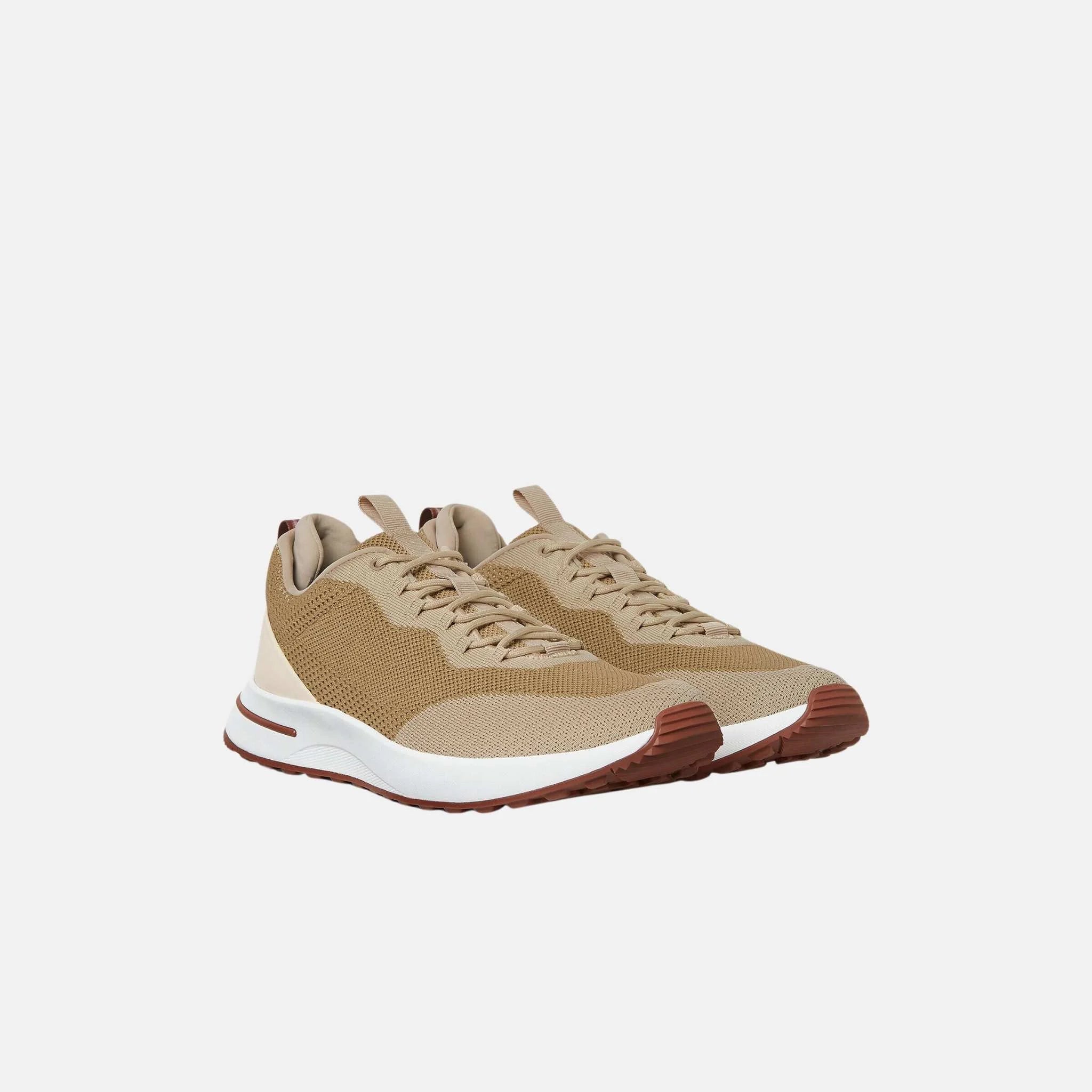 Loro Piana Week End Walk Sneaker in Microfibre Mesh, Canyon Break, Front