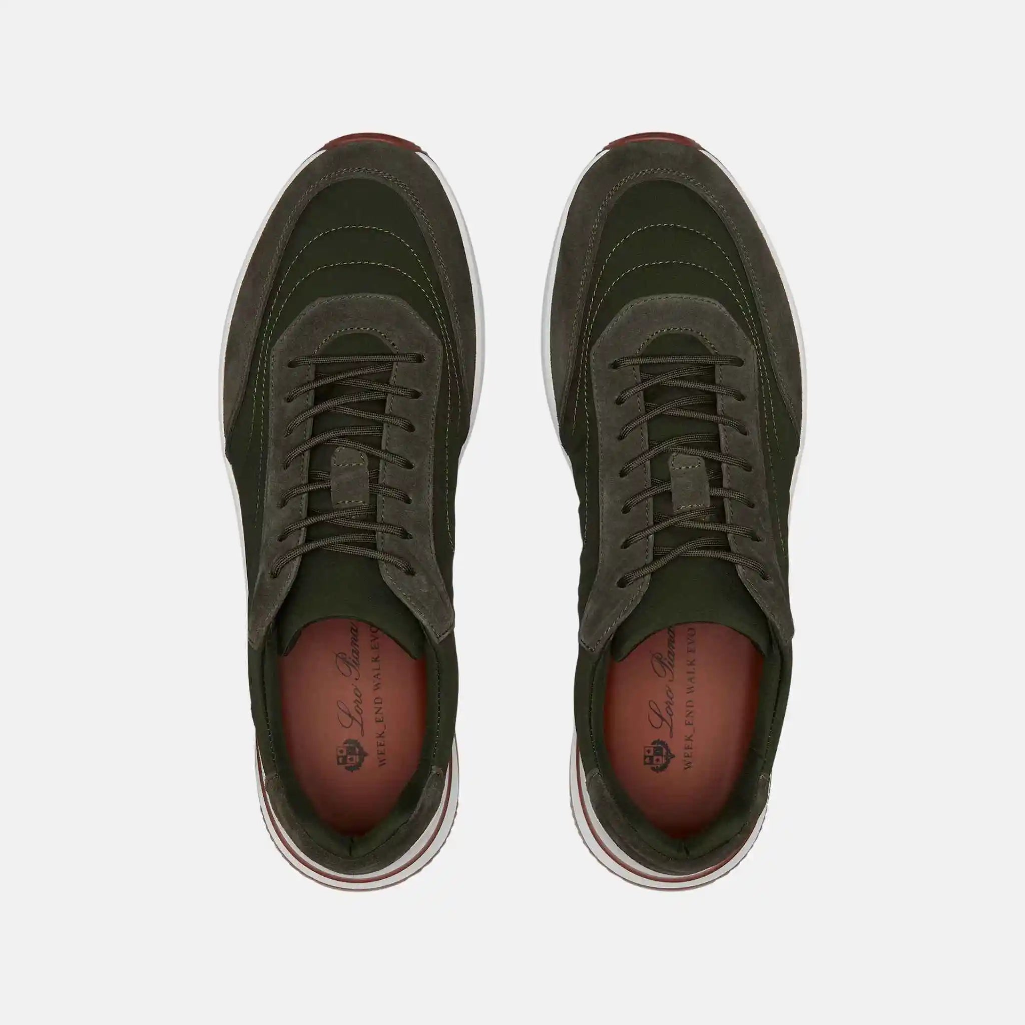 Loro Piana Week End Walk Sneaker Microfibre Storm System, Ireland Green, Top