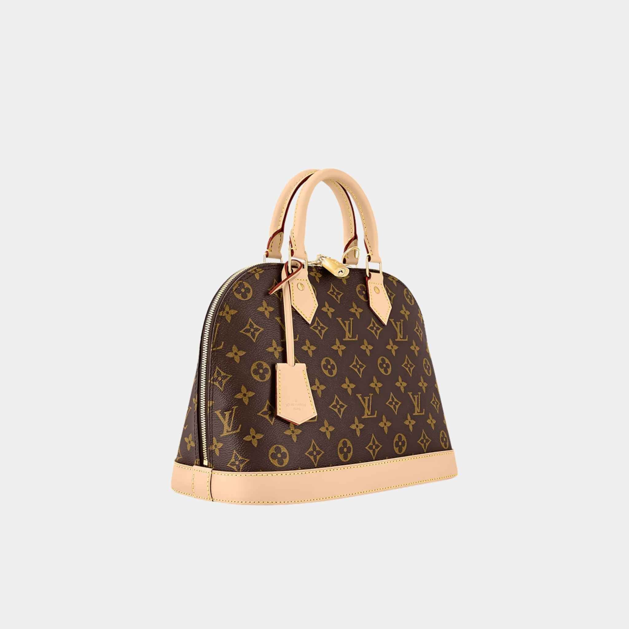 Louis Vuitton Alma MM Monogram Canvas Handbag, Side