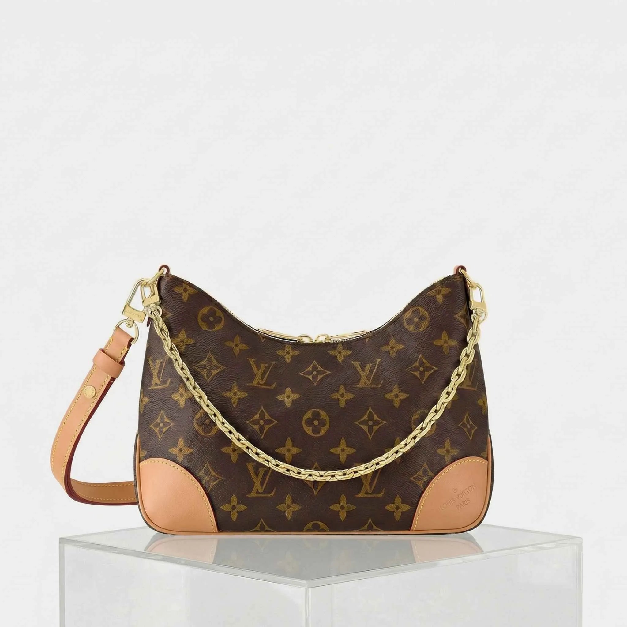 Louis Vuitton Boulogne Bag, Naturel, Front