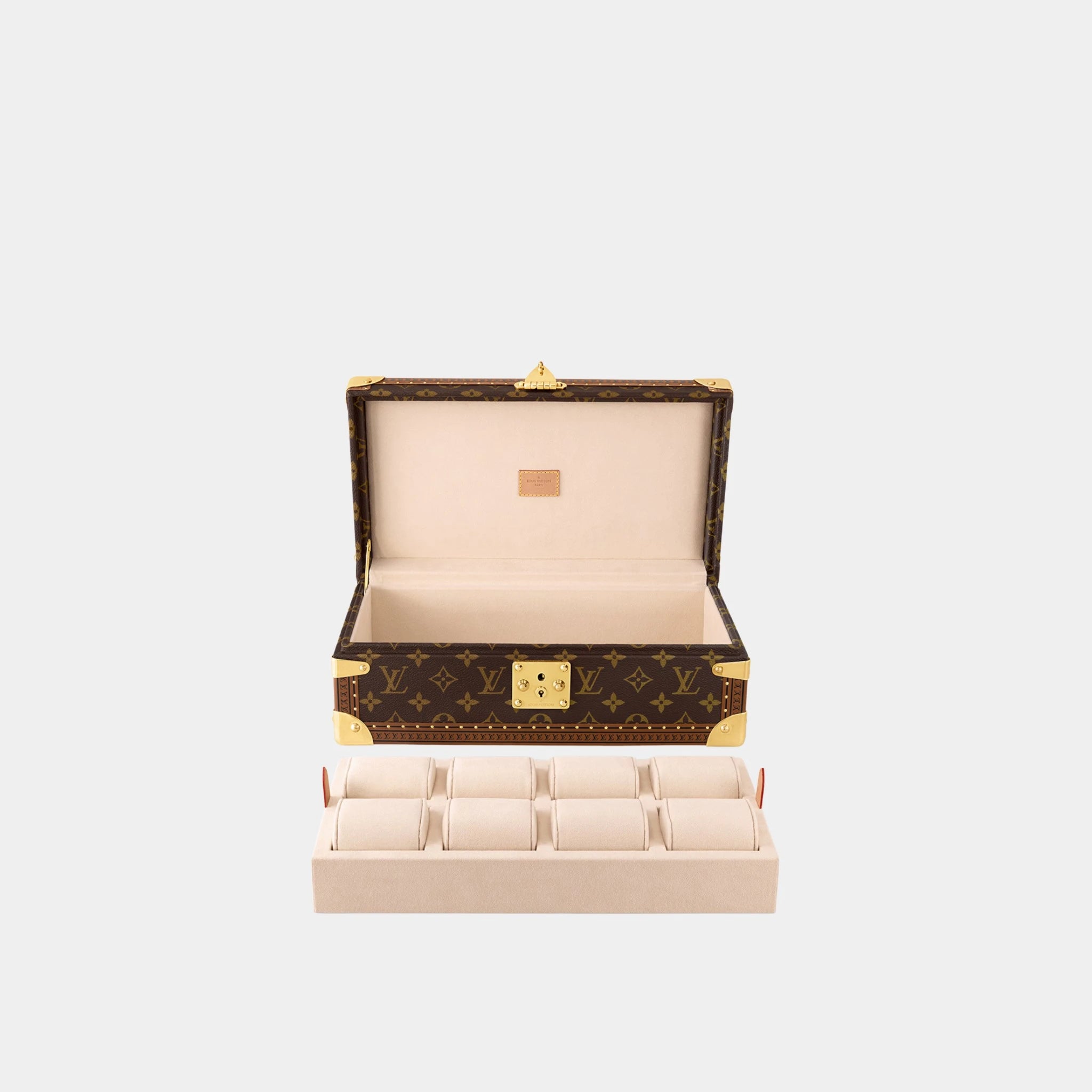 Louis Vuitton Coffret 8 Montres in Monogram Canvas, Creme, Inside