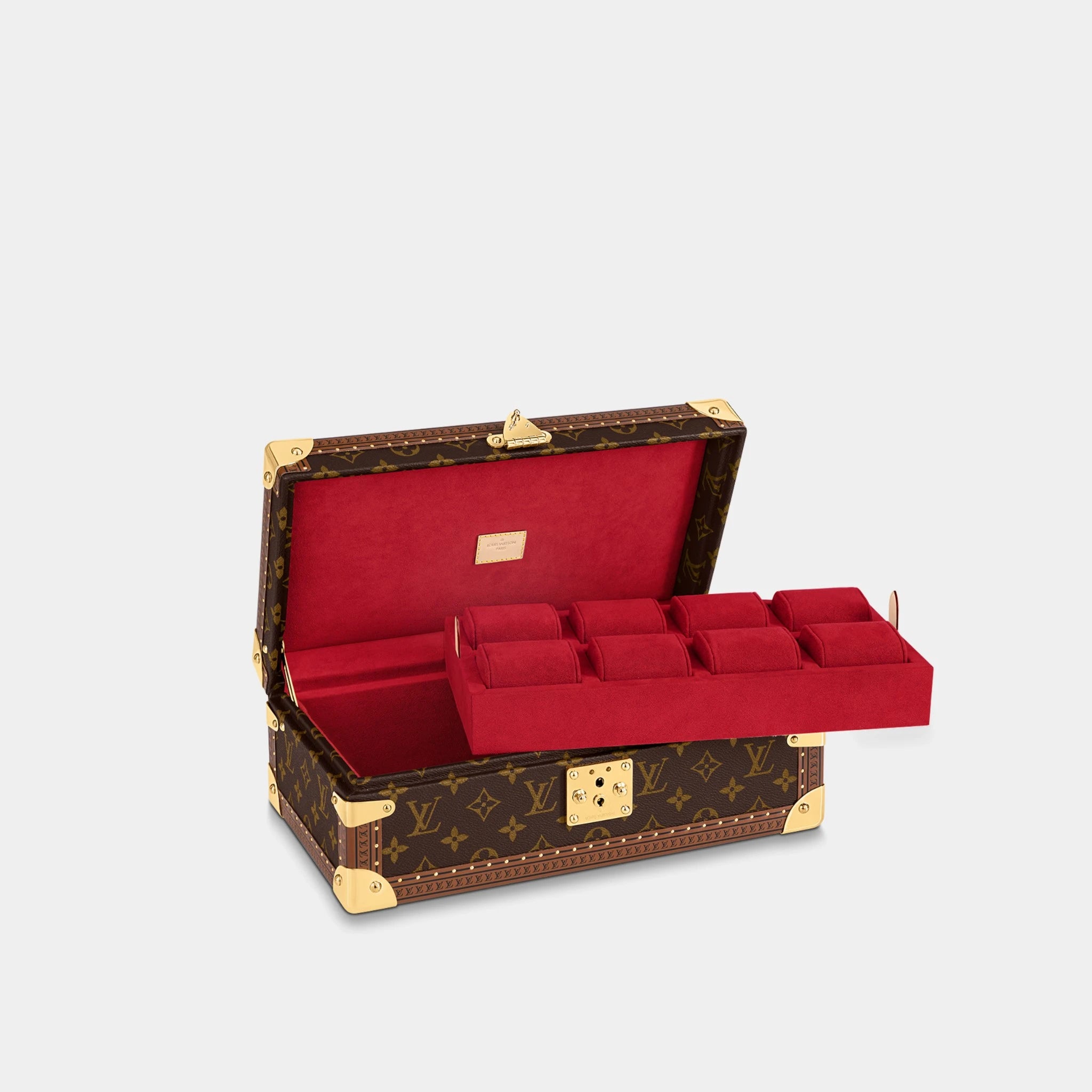 Louis Vuitton Coffret 8 Montres in Monogram Canvas, Rouge Fusion, Inside