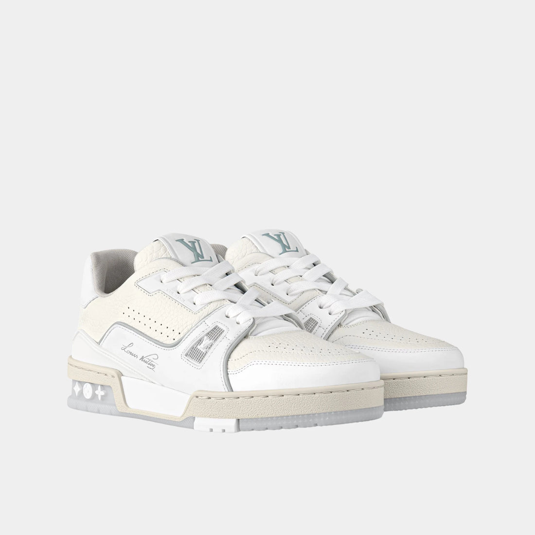 LV Trainer Sneaker, White, Front