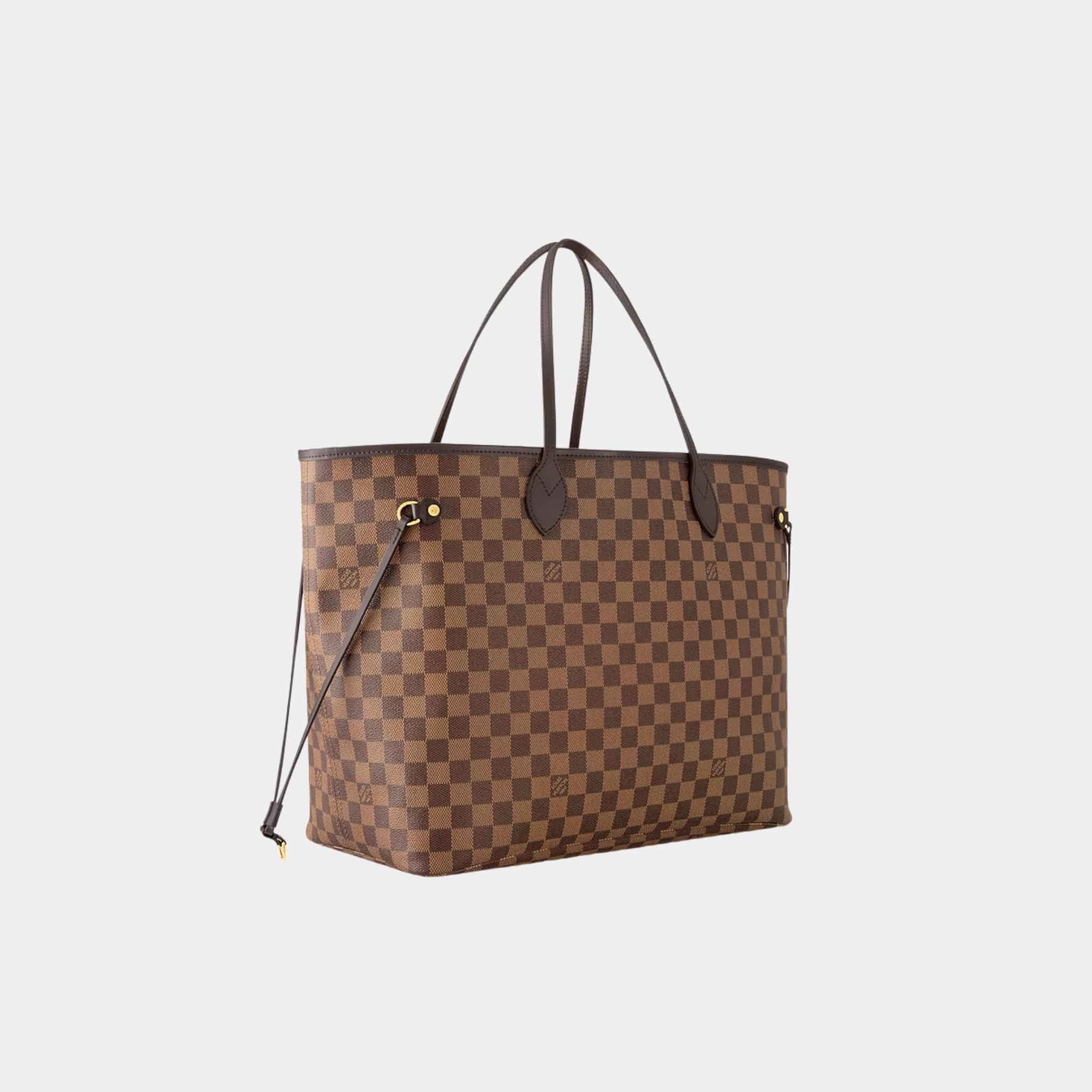 Louis Vuitton Neverfull GM Tote In Damier Ebene, Side