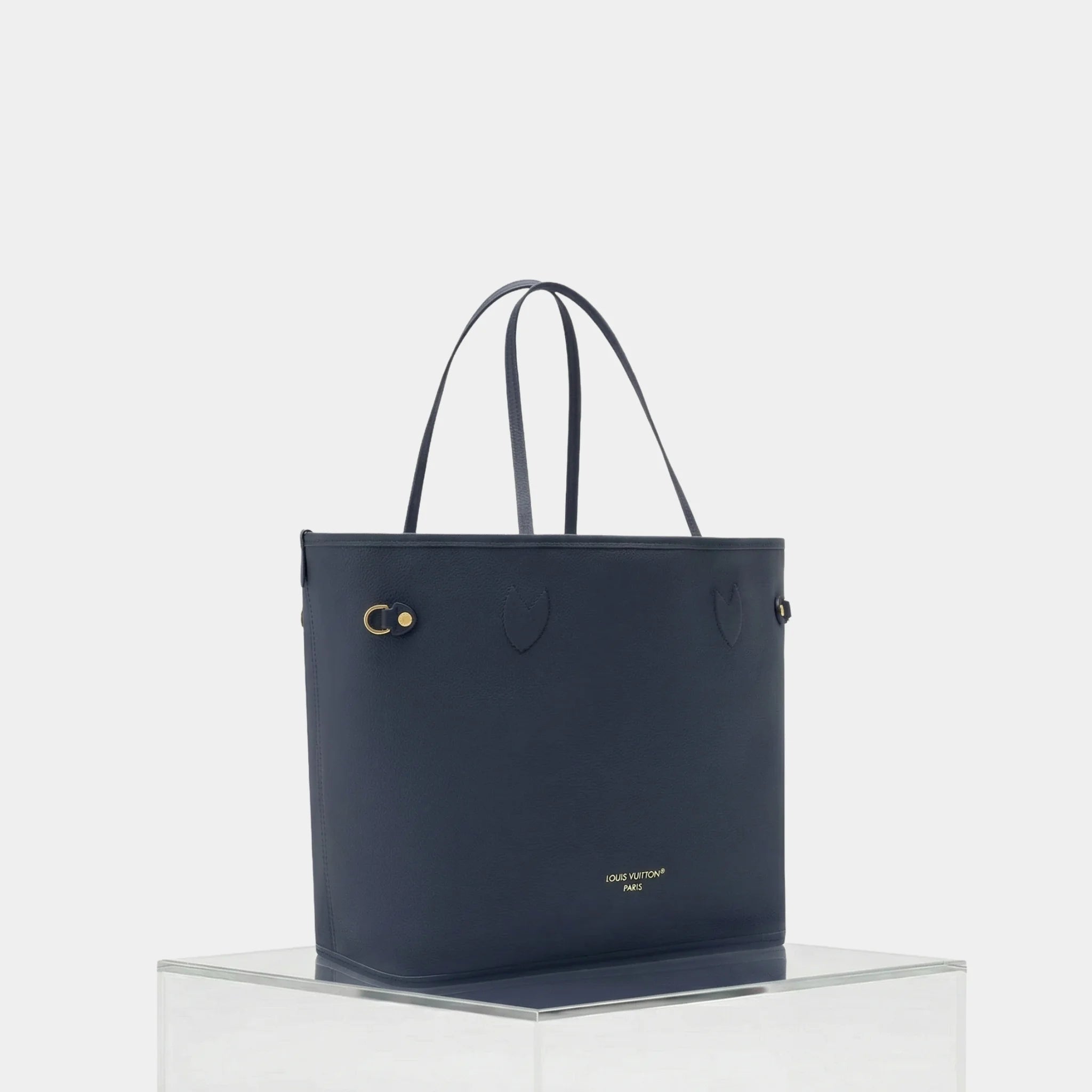 Louis Vuitton Neverfull Inside Out MM Handbag, Marine, Side