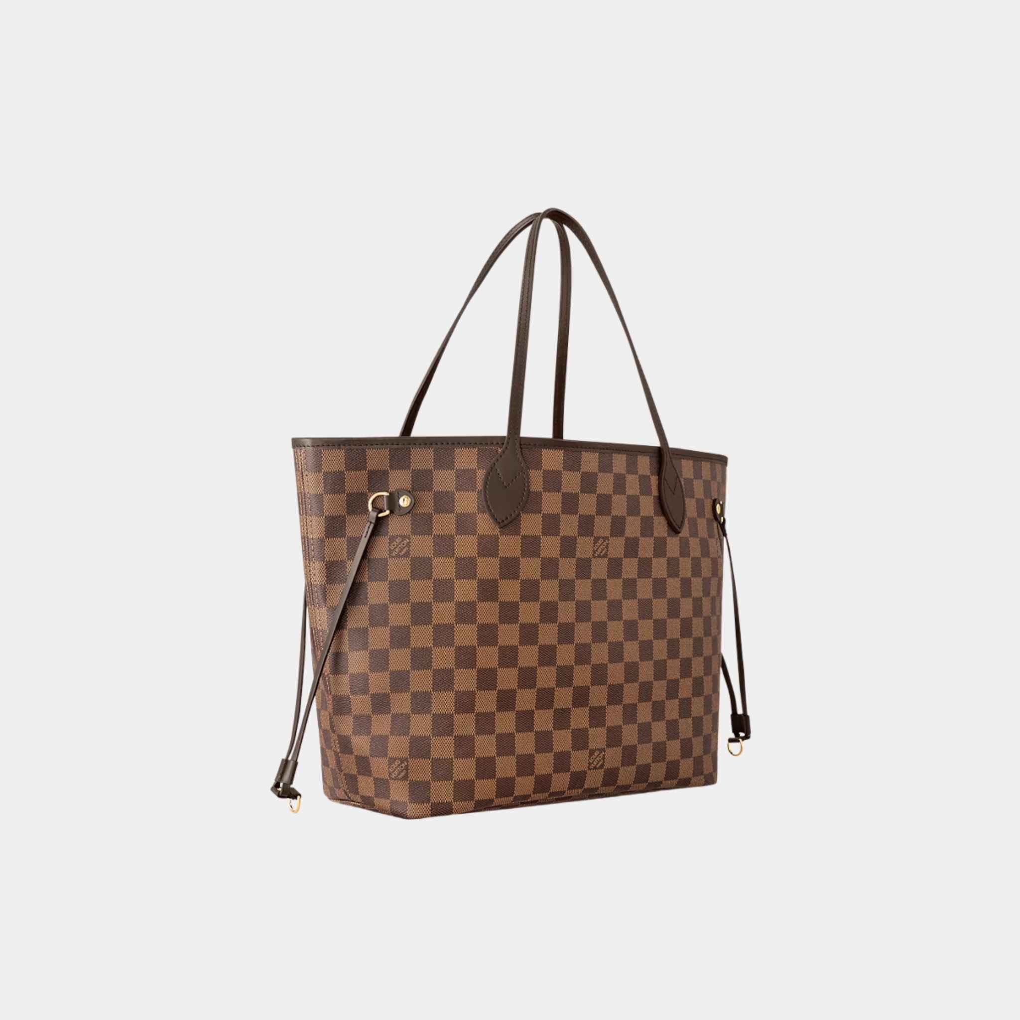 Louis Vuitton Neverfull MM Tote In Damier Ebene, Cherry, Side
