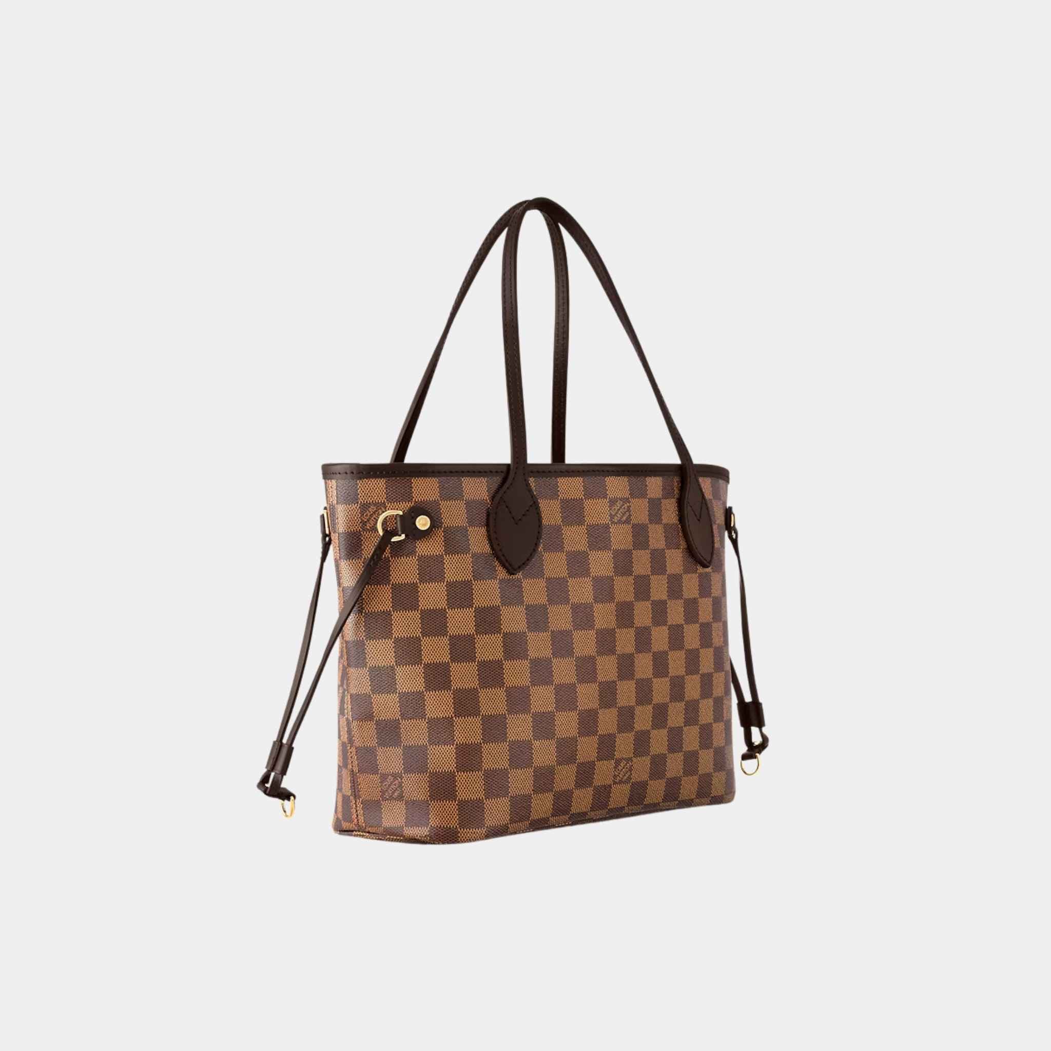 Louis Vuitton Neverfull PM Tote In Damier Ebene, Side