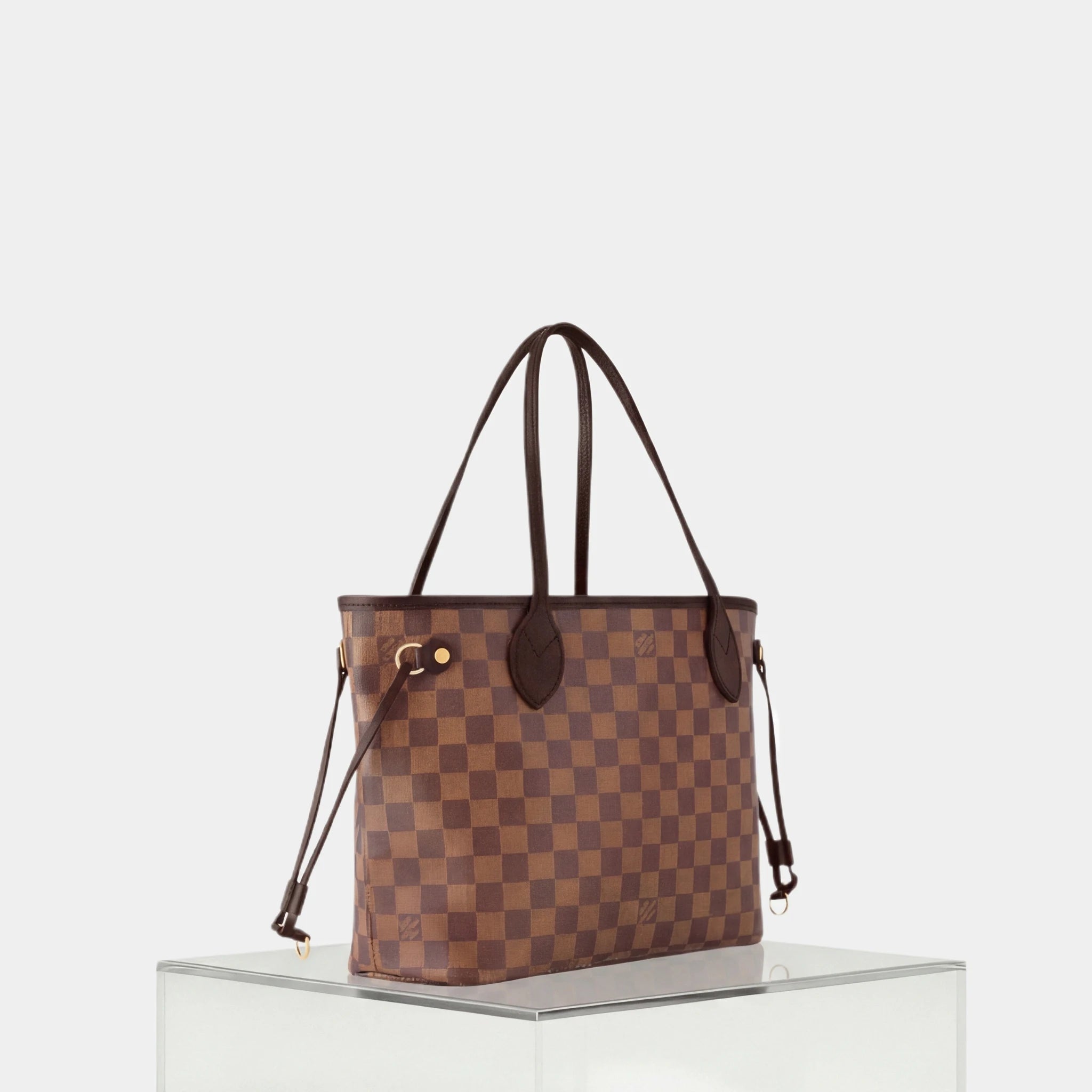 Louis Vuitton Neverfull PM Tote In Damier Ebene, SIde