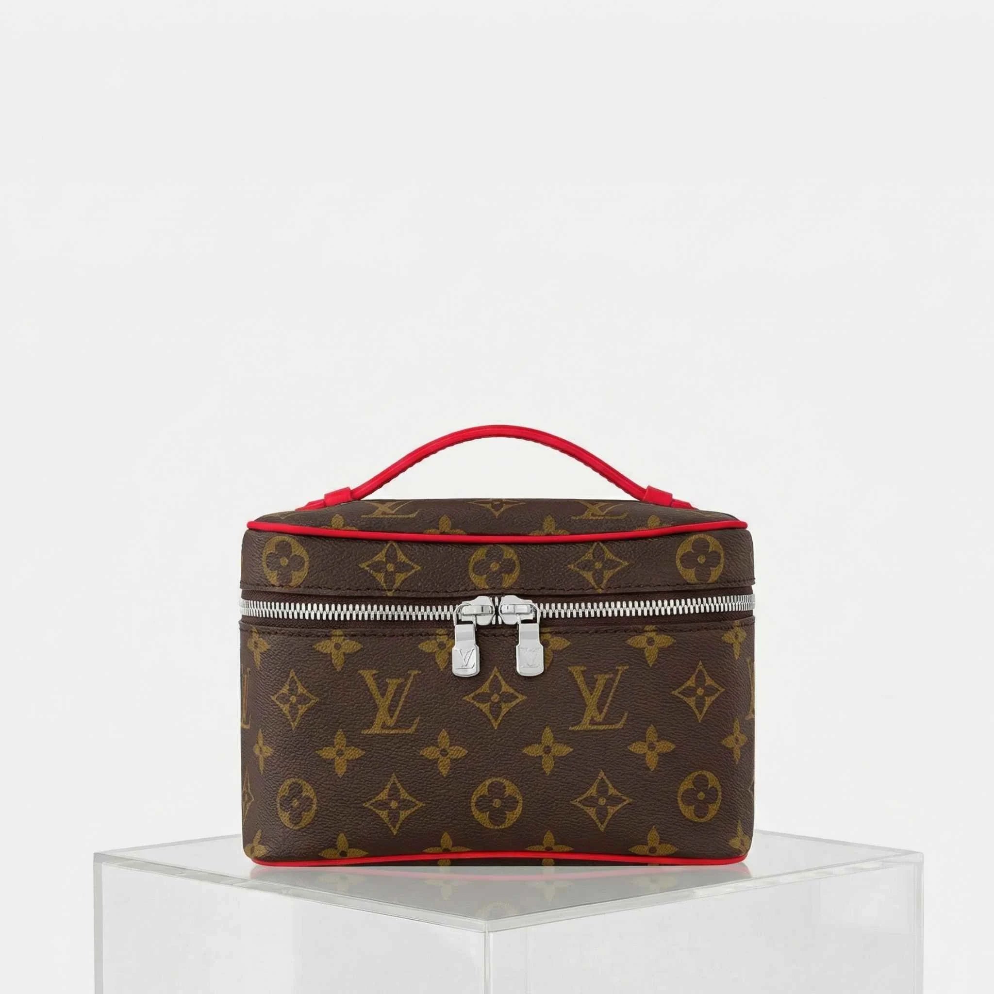Louis Vuitton Nice Mini Handbag Monogram Canvas, Pondichery Pink, Front