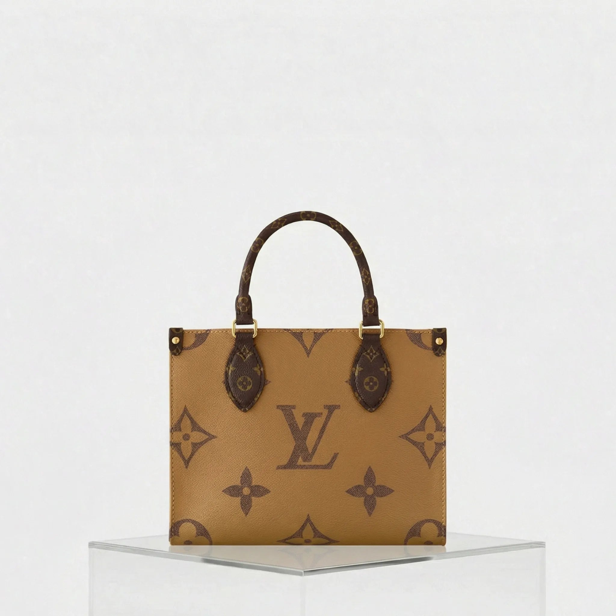 Louis Vuitton OnTheGo PM Handbag Monogram Reverse Coated Canvas, Back