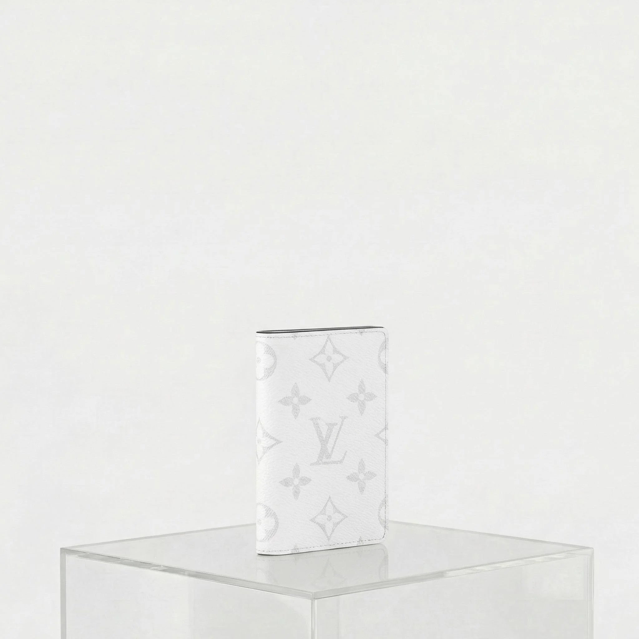 Louis Vuitton Pocket Organiser Taigarama, White, Side, Studio