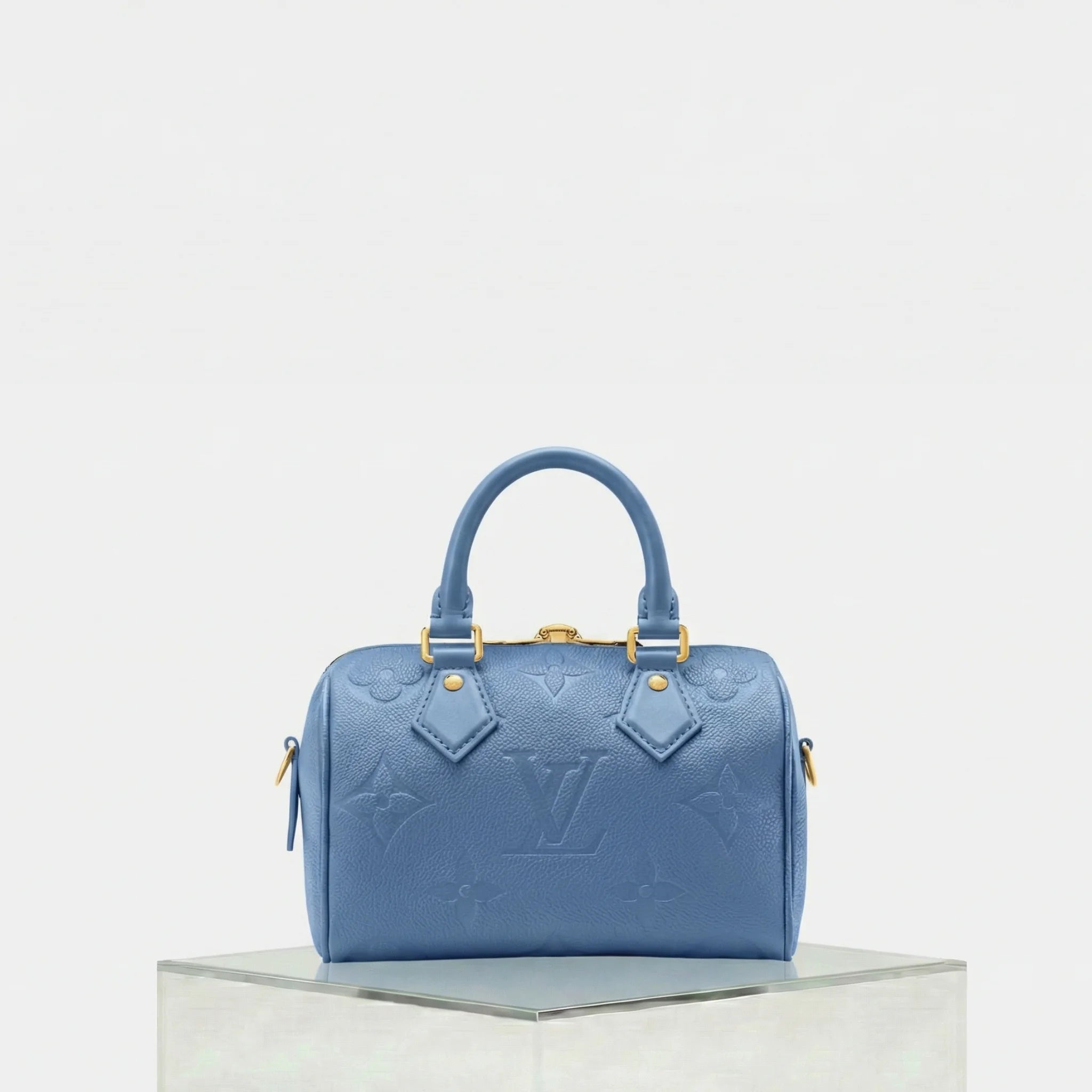 Louis Vuitton Speedy Bandouliere 20 Monogram Empreinte Leather, Bleu Jean, Back