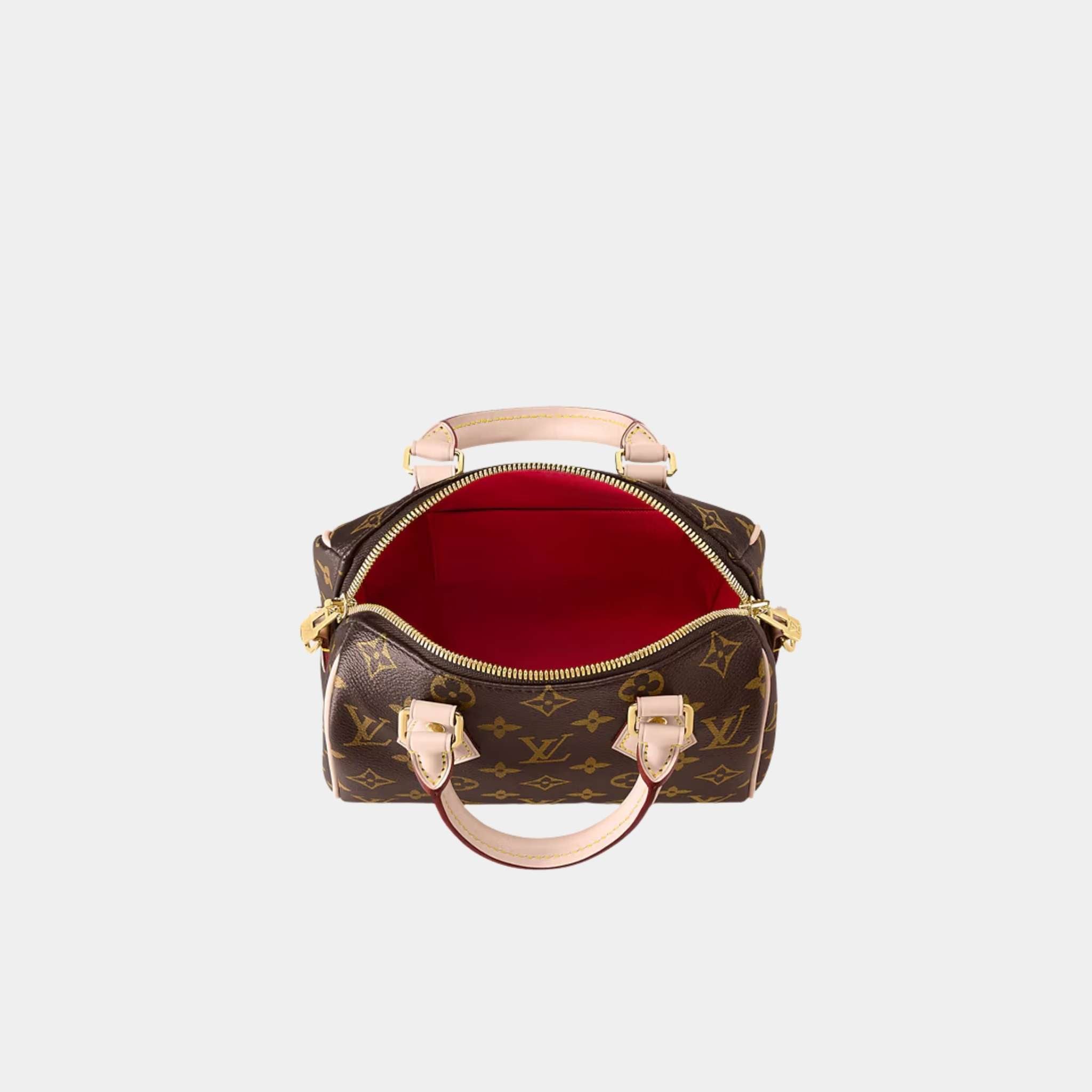 Louis Vuitton Speedy Bandouliere 20 Handbag Monogram Canvas, Black, Top