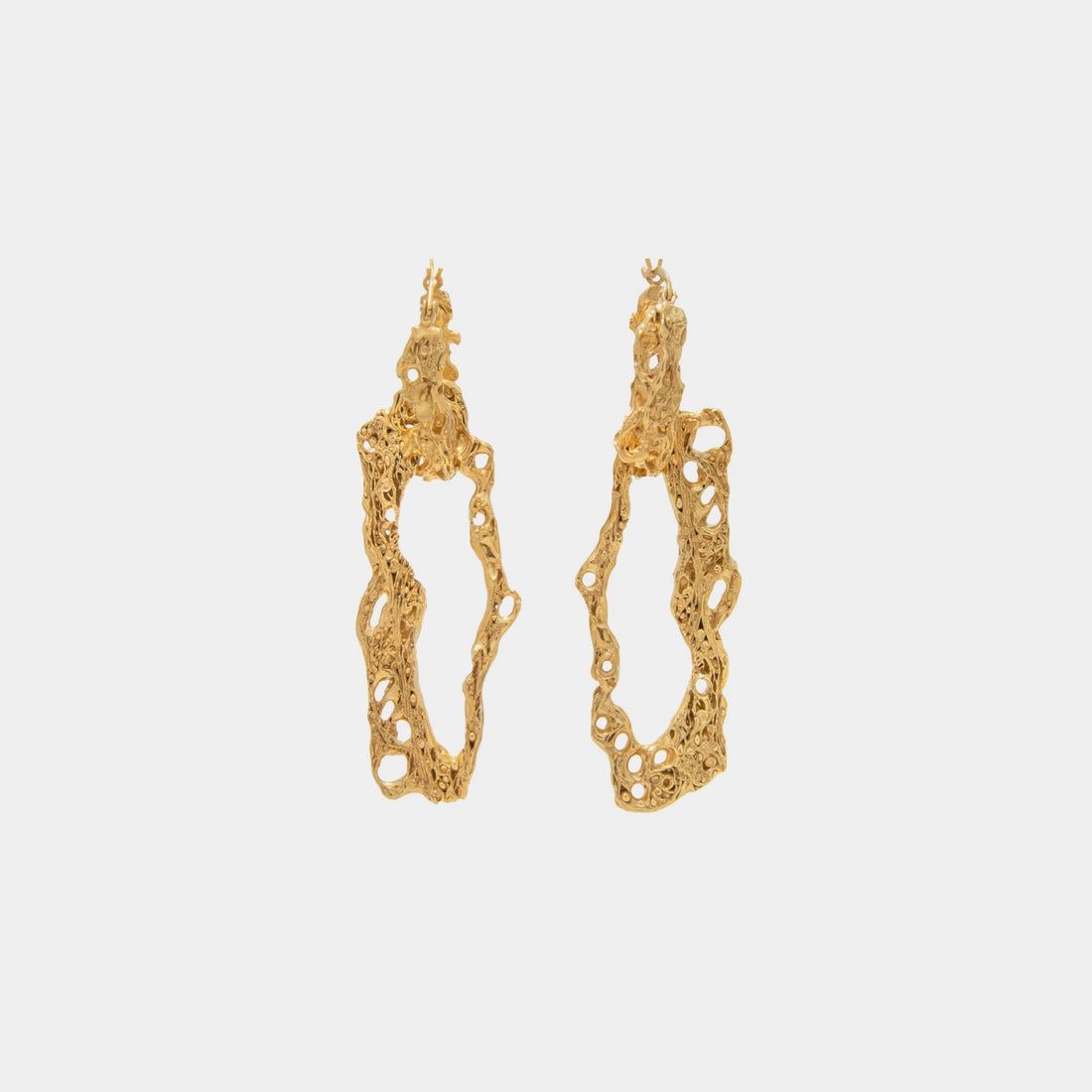 Loveness lee Espostoa Gold plated Earrings, Front