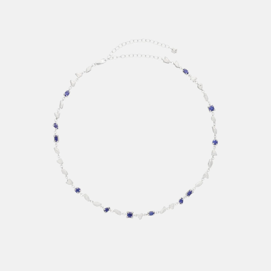 Loveness Lee Hali Argenti Recycled Silver Necklace, Lab Grown. Blue Sapphire