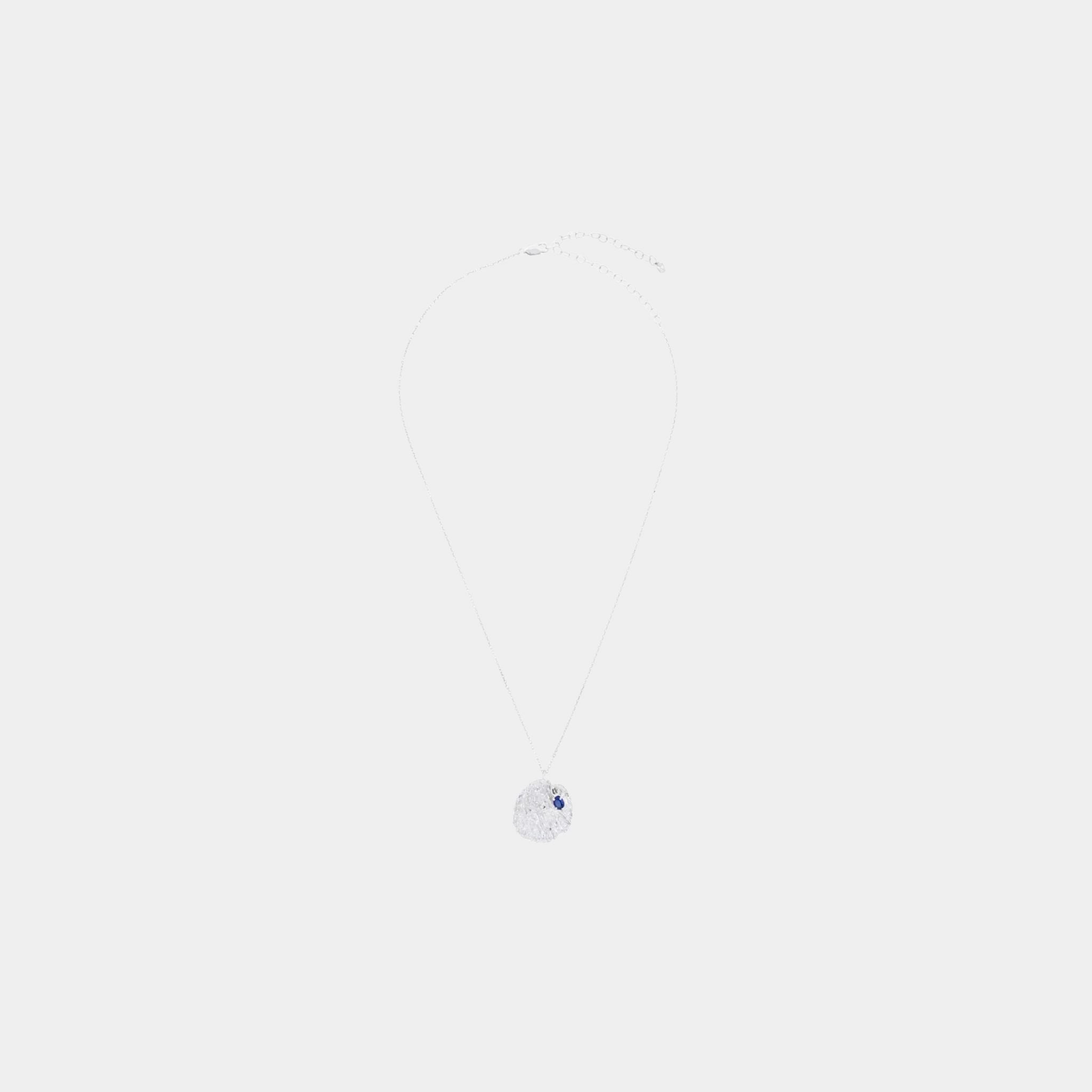Loveness Lee Maitake Sapphire Medallion Necklace, Silver, Far