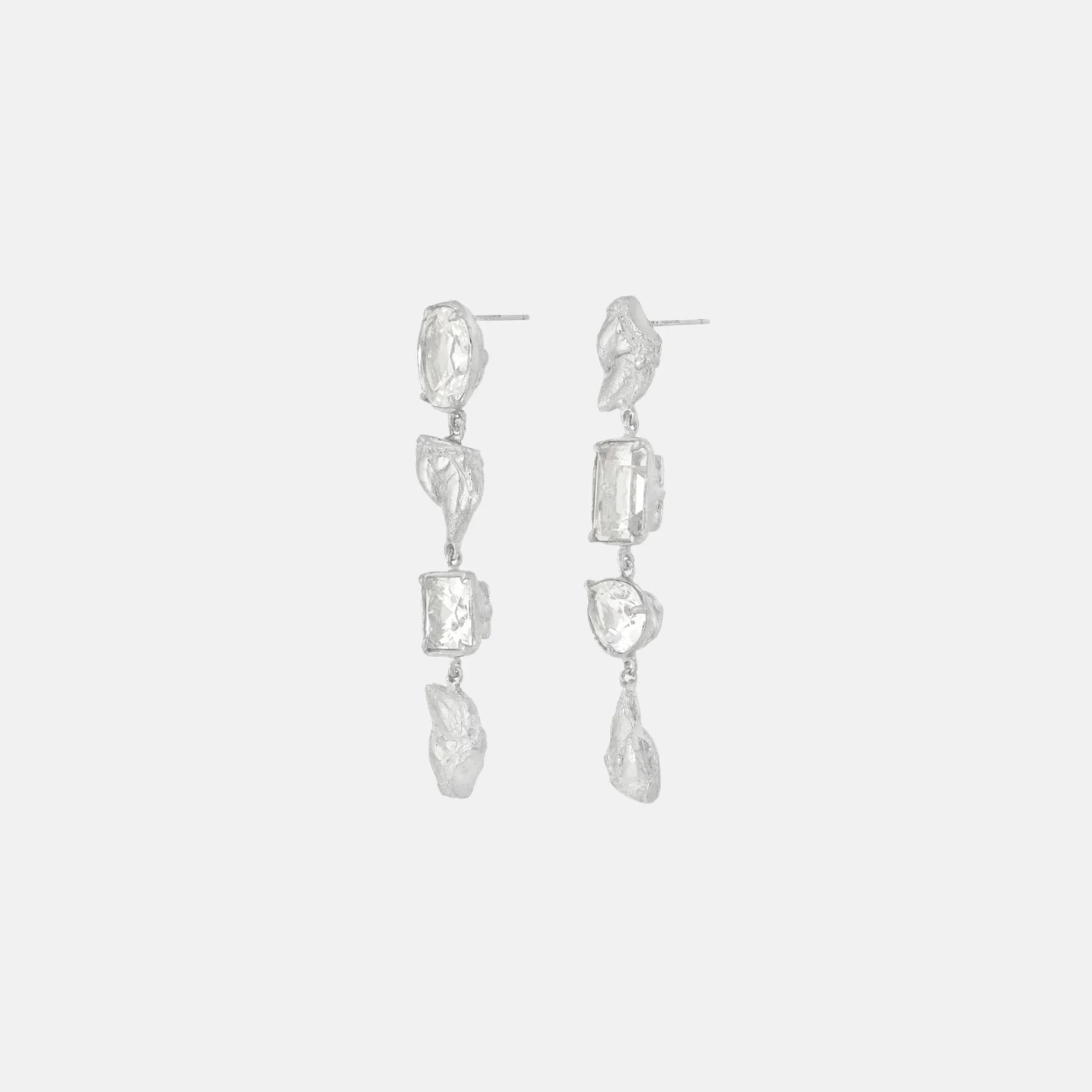 Loveness Lee Sami Argenti Recycled Silver Earrings, Side