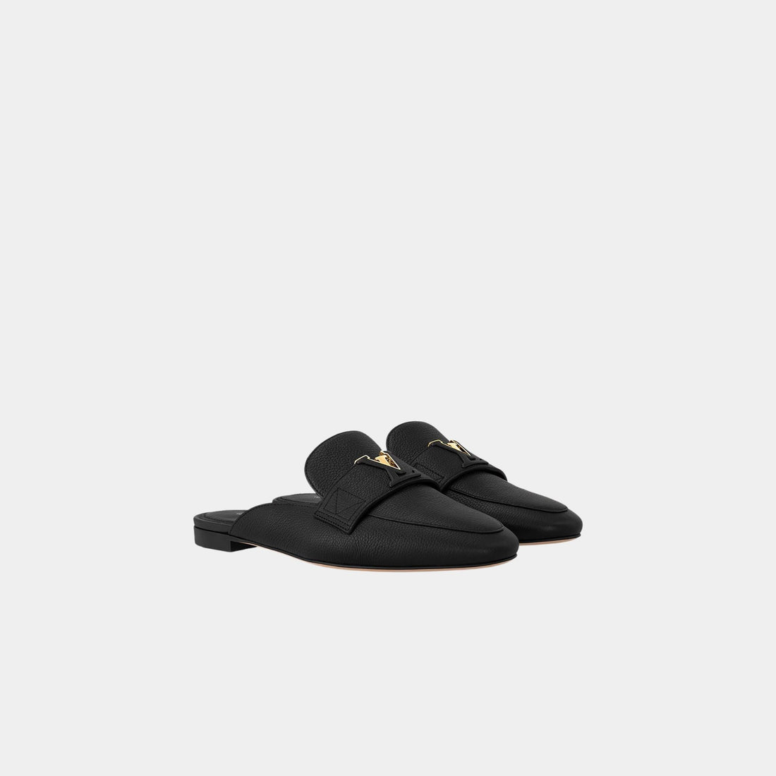 LV Mare Open Moccasin, Black, Front