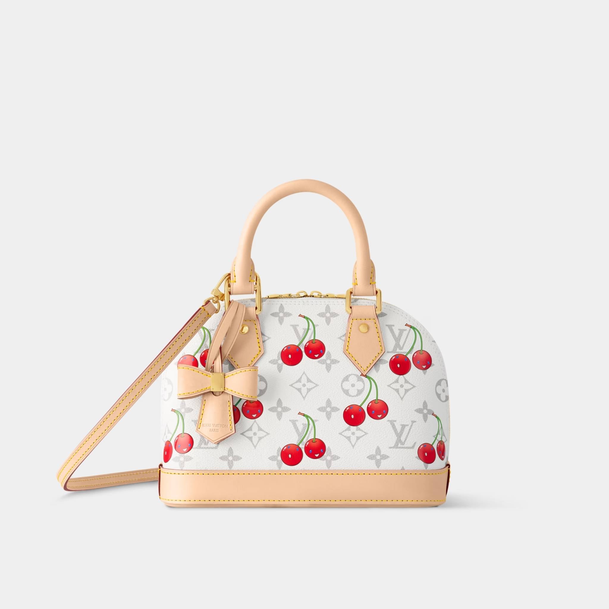LV x TM Alma BB Bag Colorful Cherry Motif, Front