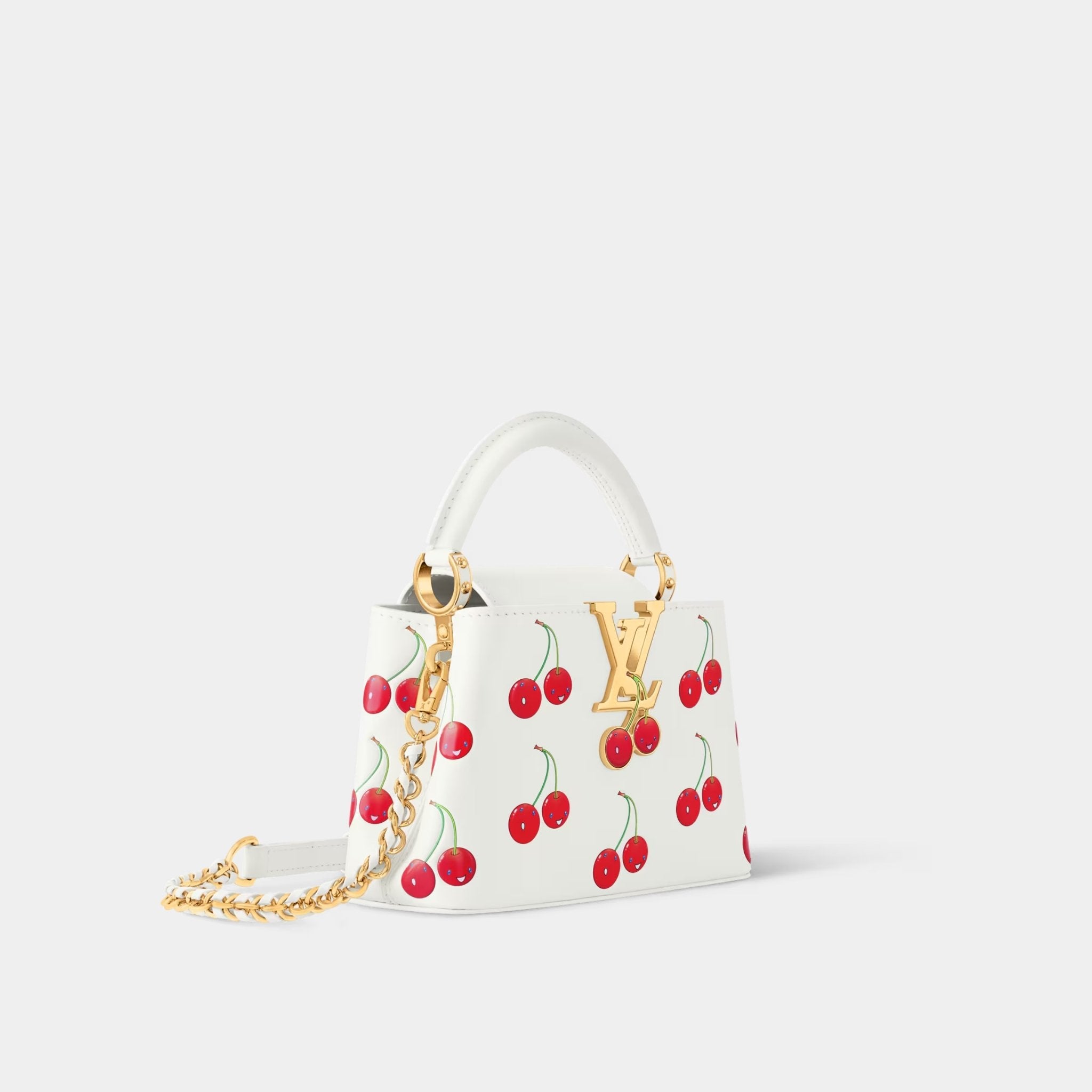 LV x TM Capucines Mini Bag Cherries Embossed, Side