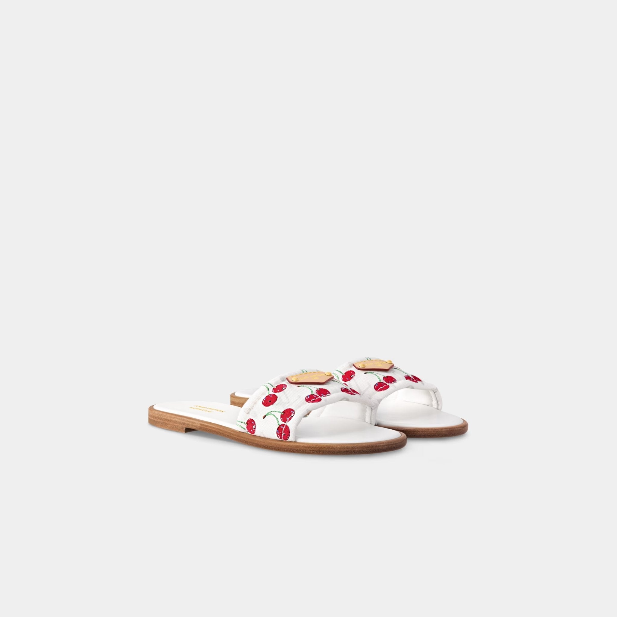 LV x TM Lily Flat Mule Cherry Motif, Front