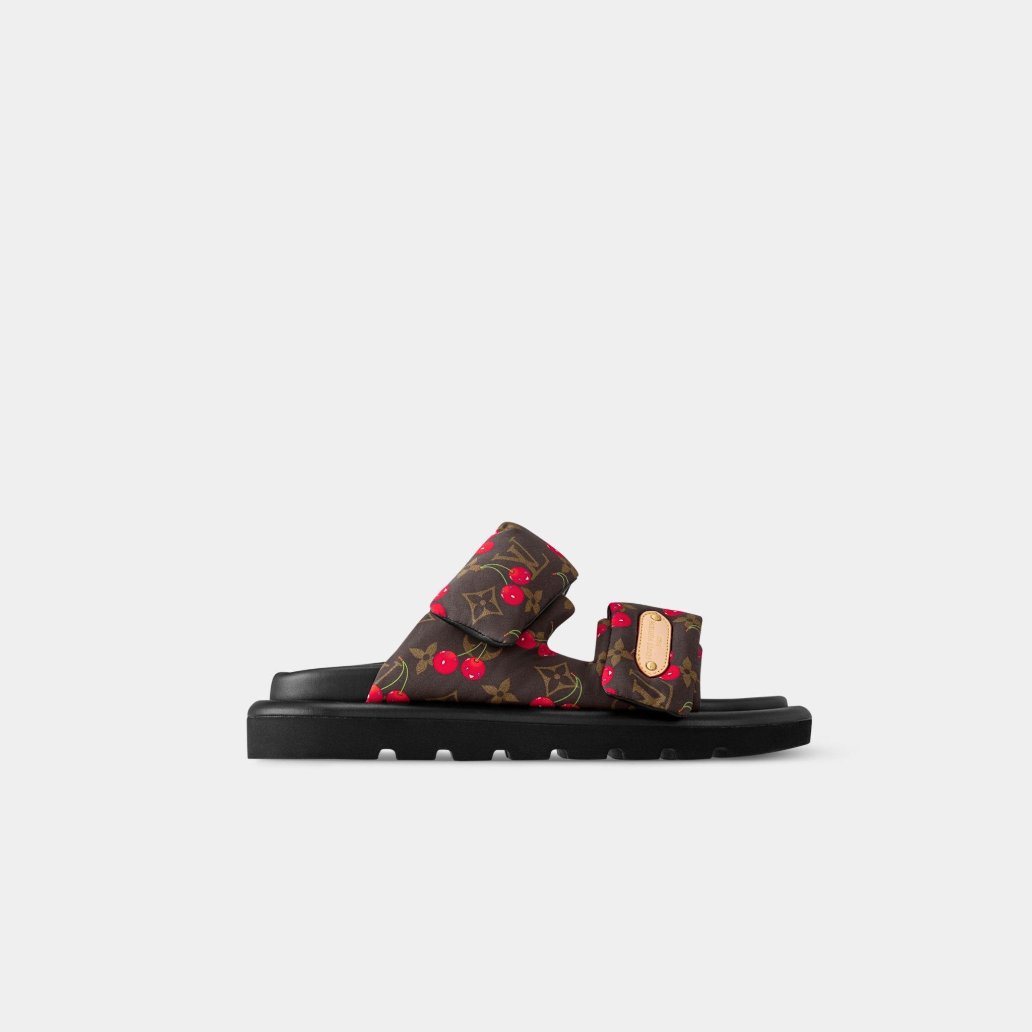 LV x TM  Pool Pillow Comfort Flat Mule Cherry Print, Side