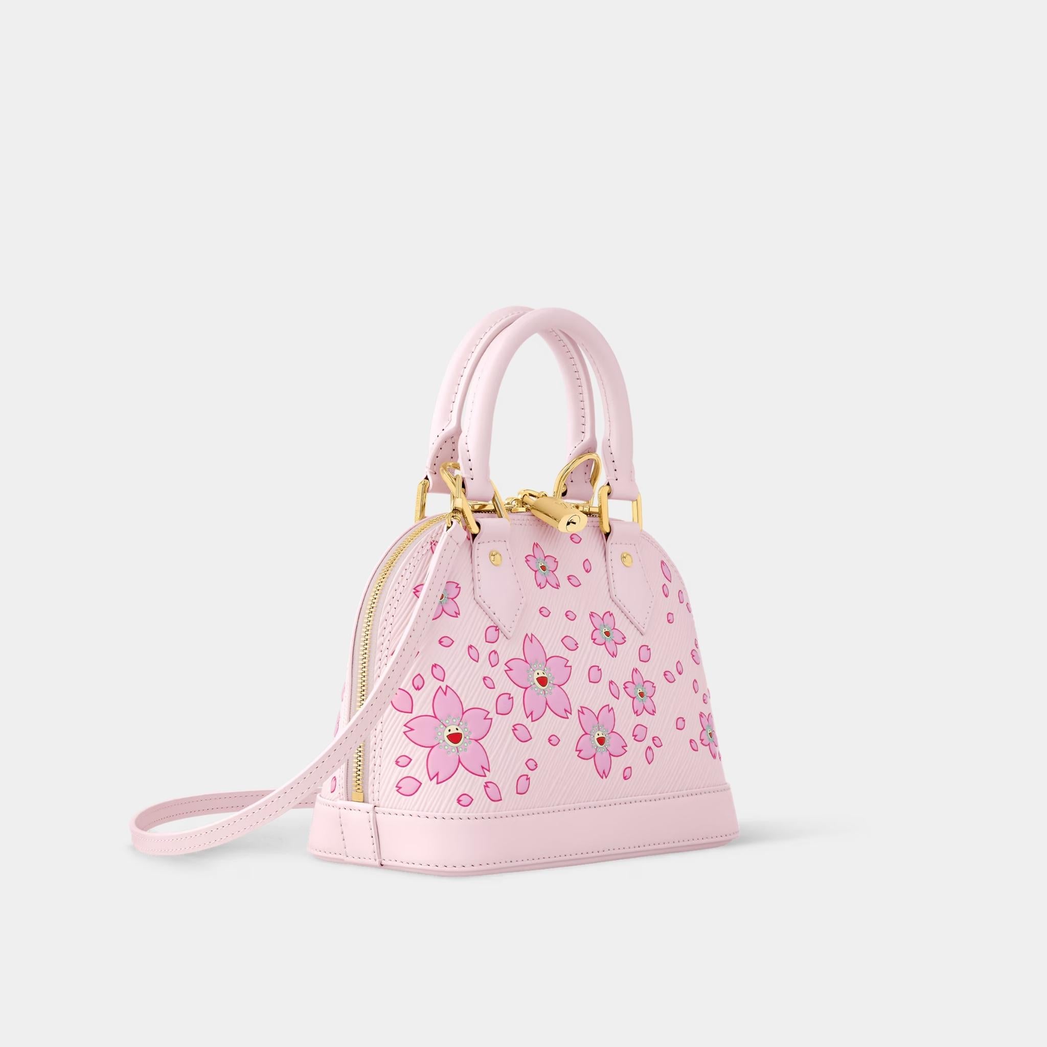LV x TM Alma BB Cherry Blossom Motif Handbag, Side