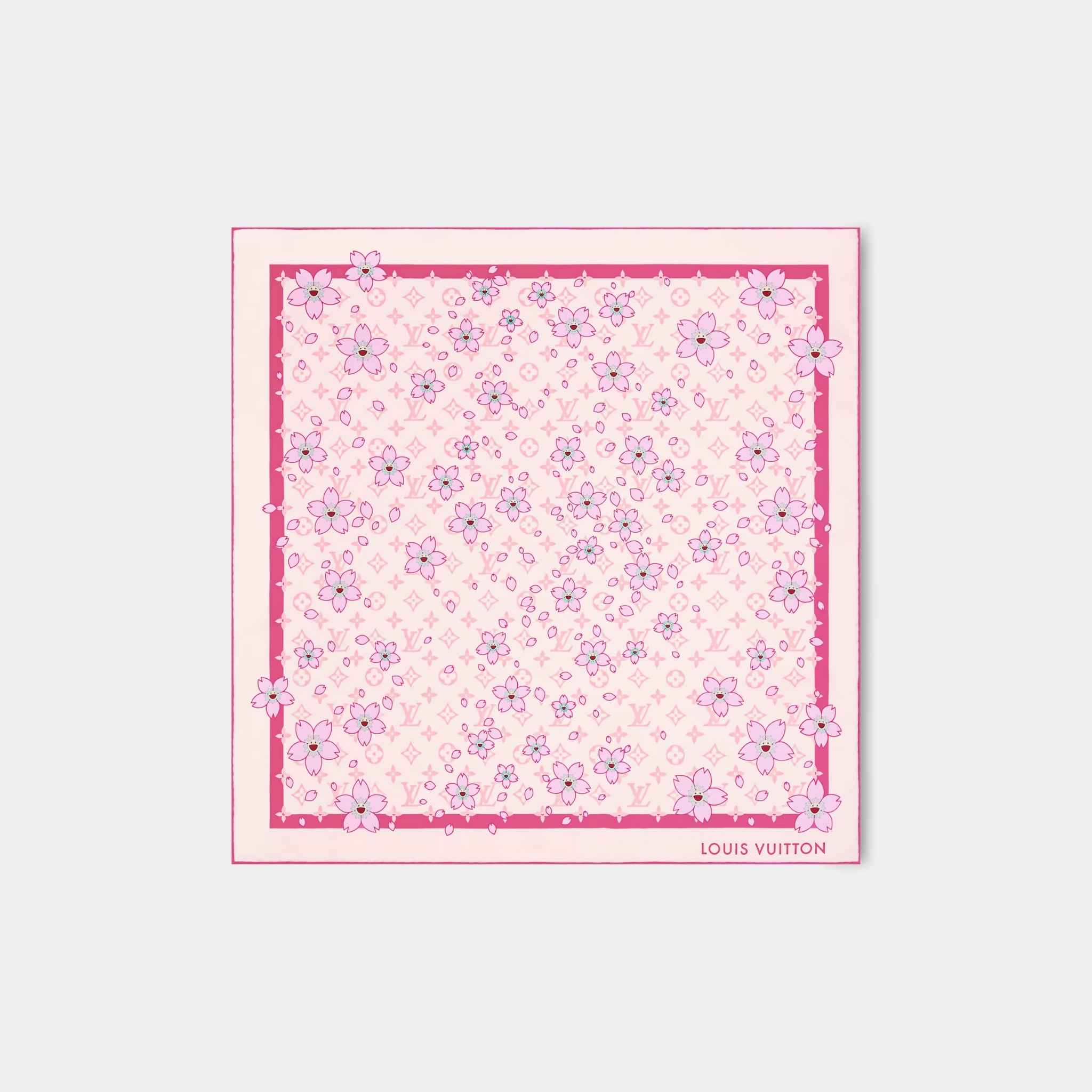 LV x TM Monogram Cherry Blossom Square 70, Front