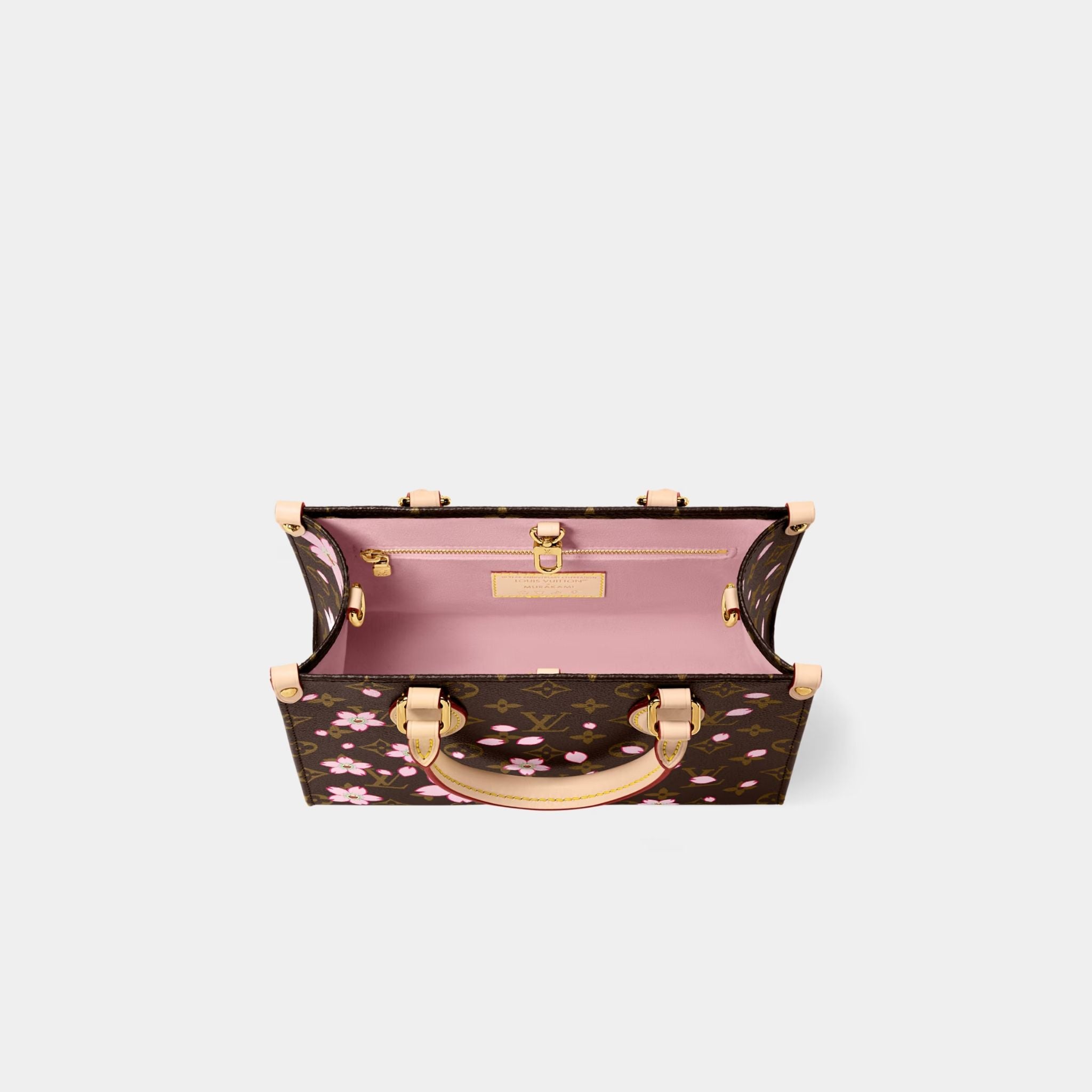 LV x TM OnTheGo PM with Cherry Blossom Motif, Inside