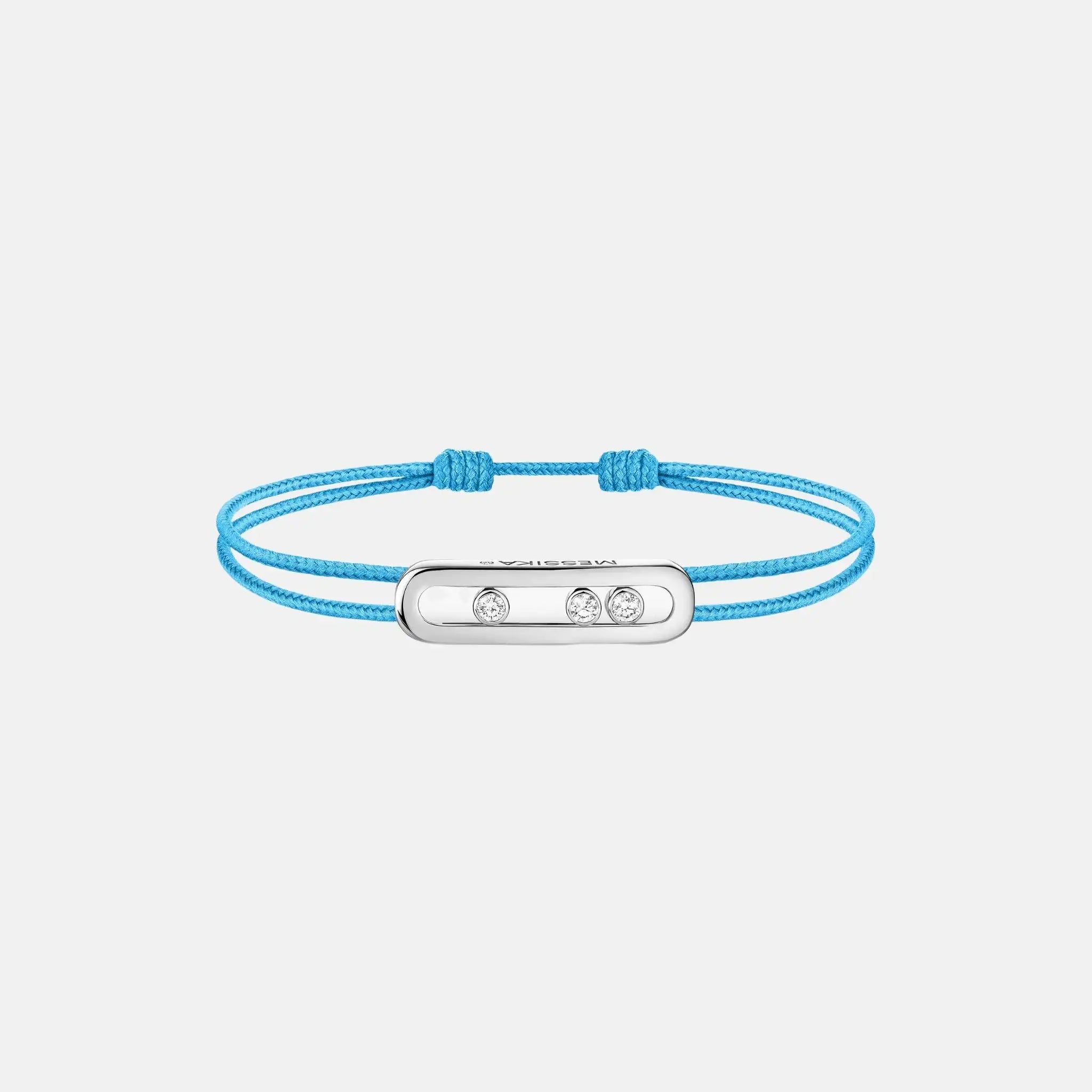 Messika Cares Cord White Gold Diamond Bracelet, Blue