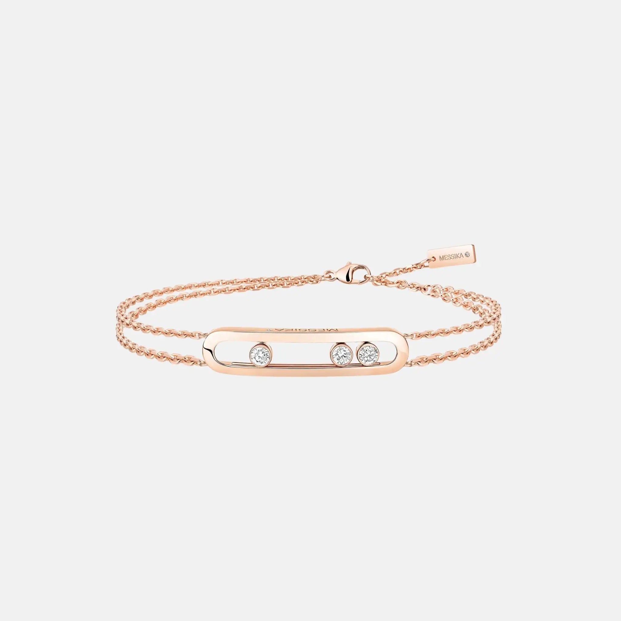Messika Move Classique Gold Diamond Bracelet, Pink Gold
