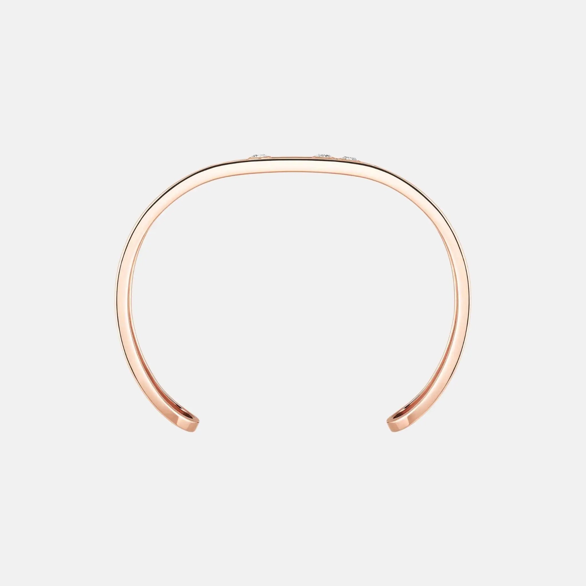 Messika Move Joaillerie Bangle Large Gold Diamond Bracelet, Pink Gold, Side