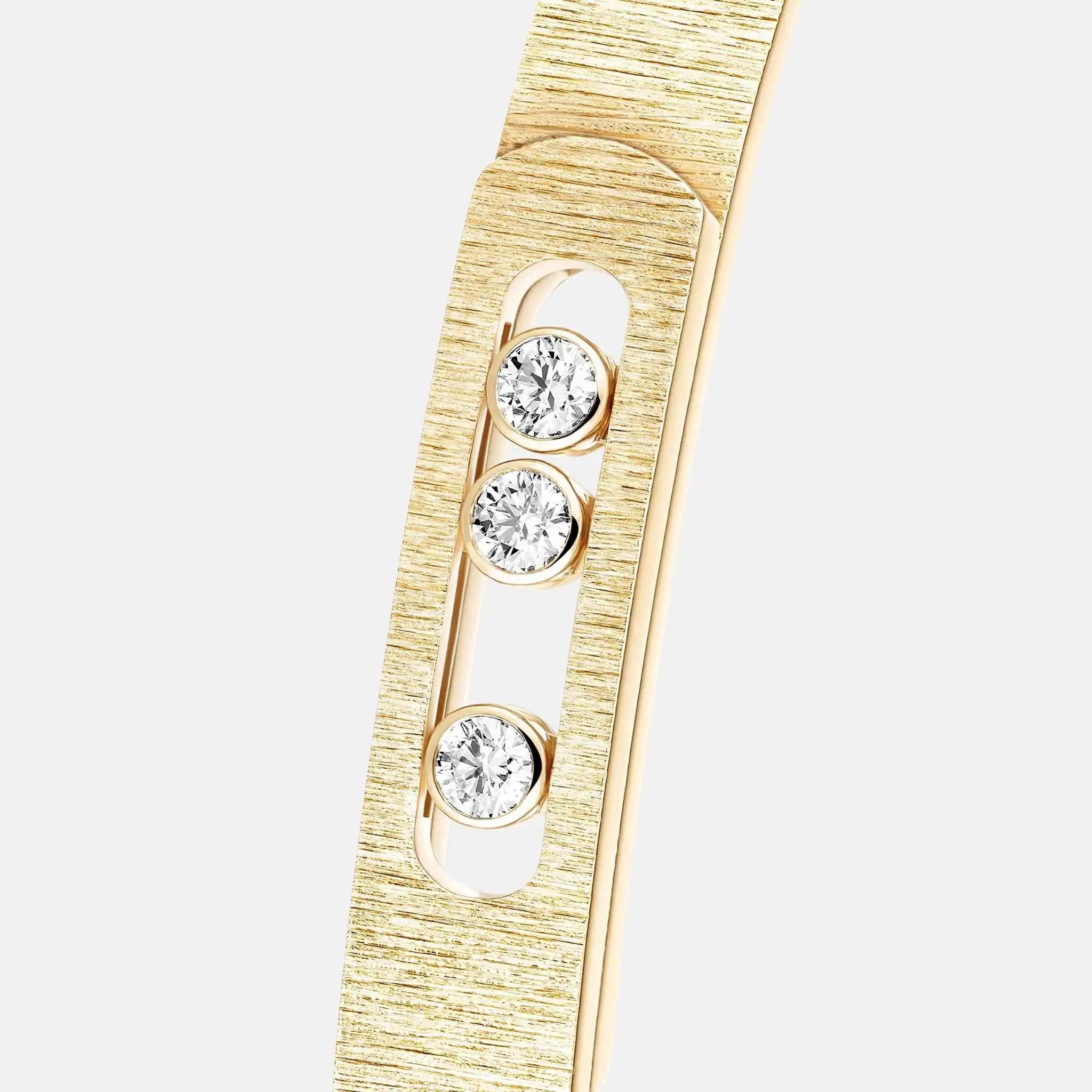 Messika Move Noa Cisele Bangle Large Gold Diamond Bracelet, Yellow Gold, Close