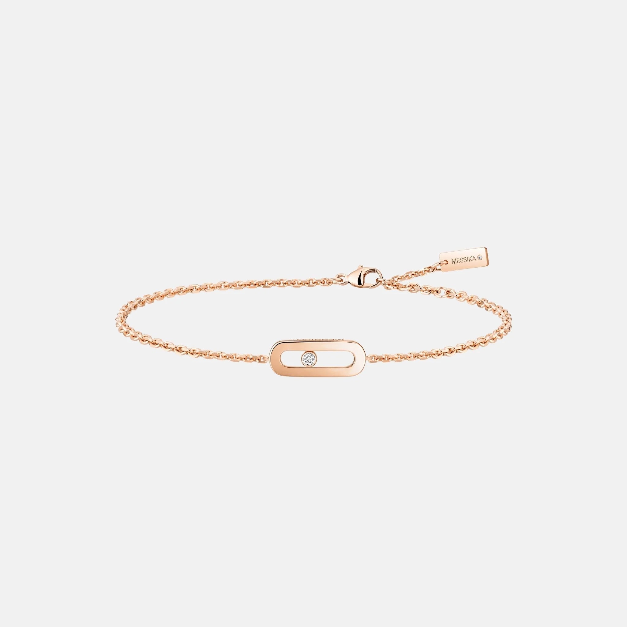 Messika Move Uno Diamond Bracelet, Pink Gold