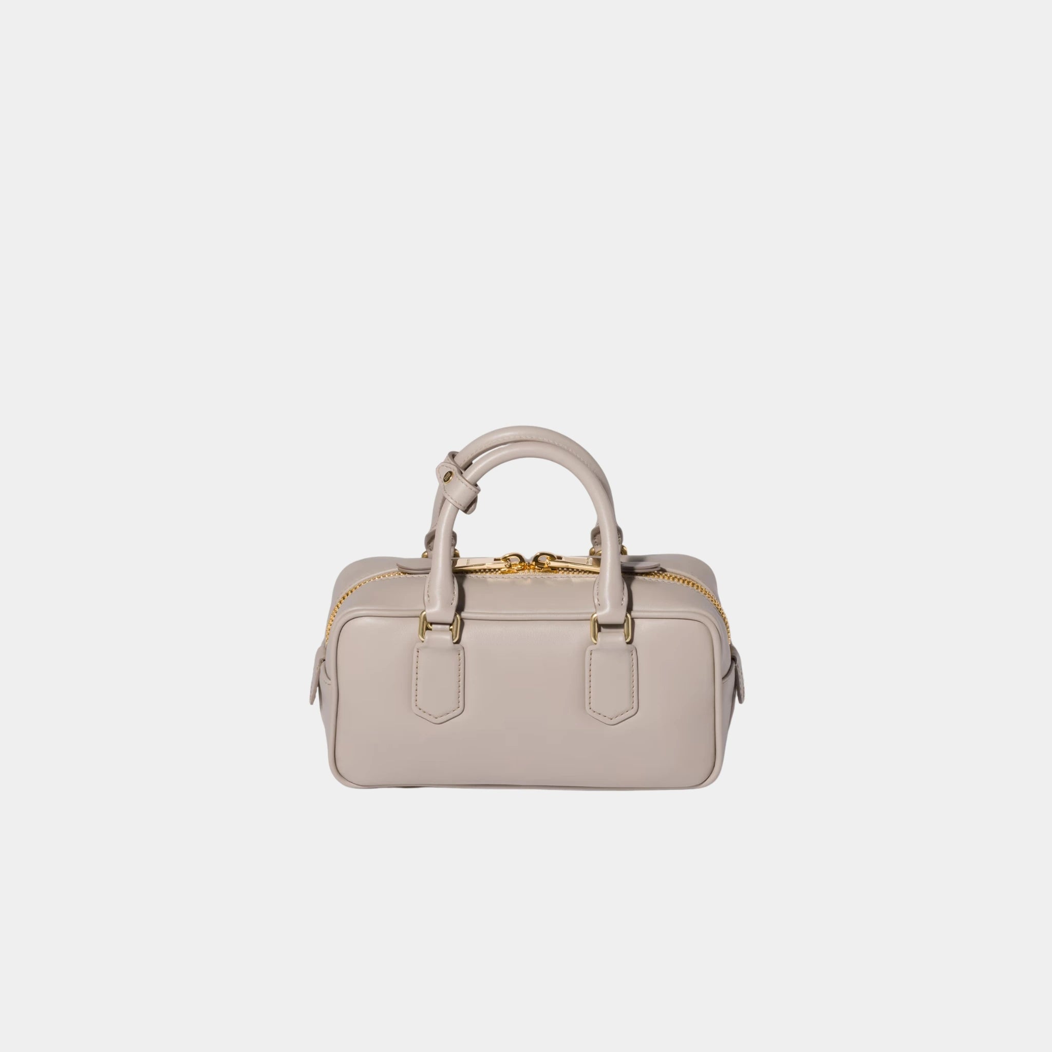 Miu Miu Arcadie Leather Bag, Pumice Stone, Back