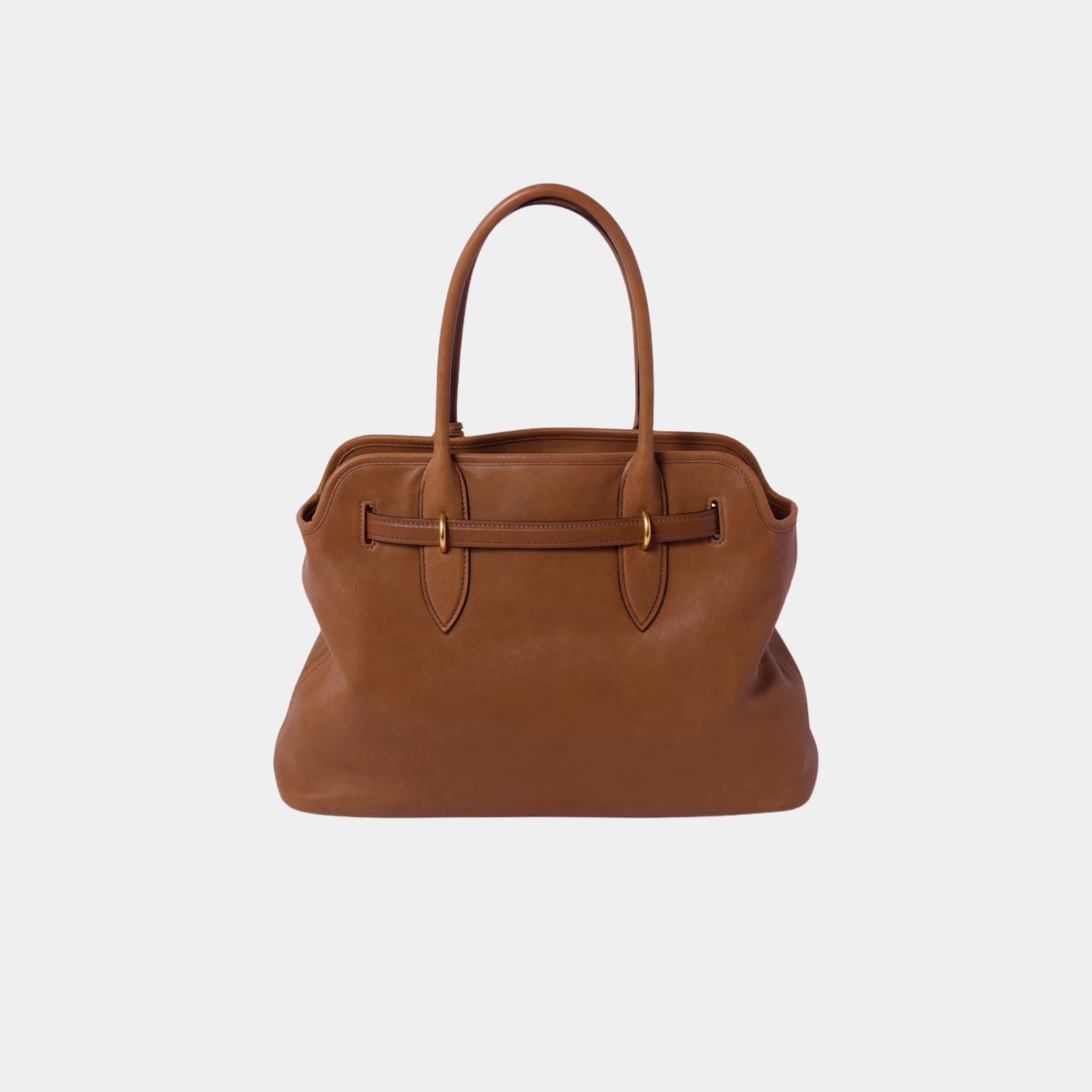 Miu Miu Aventure Nappa Leather Medium Bag, Oak, Back