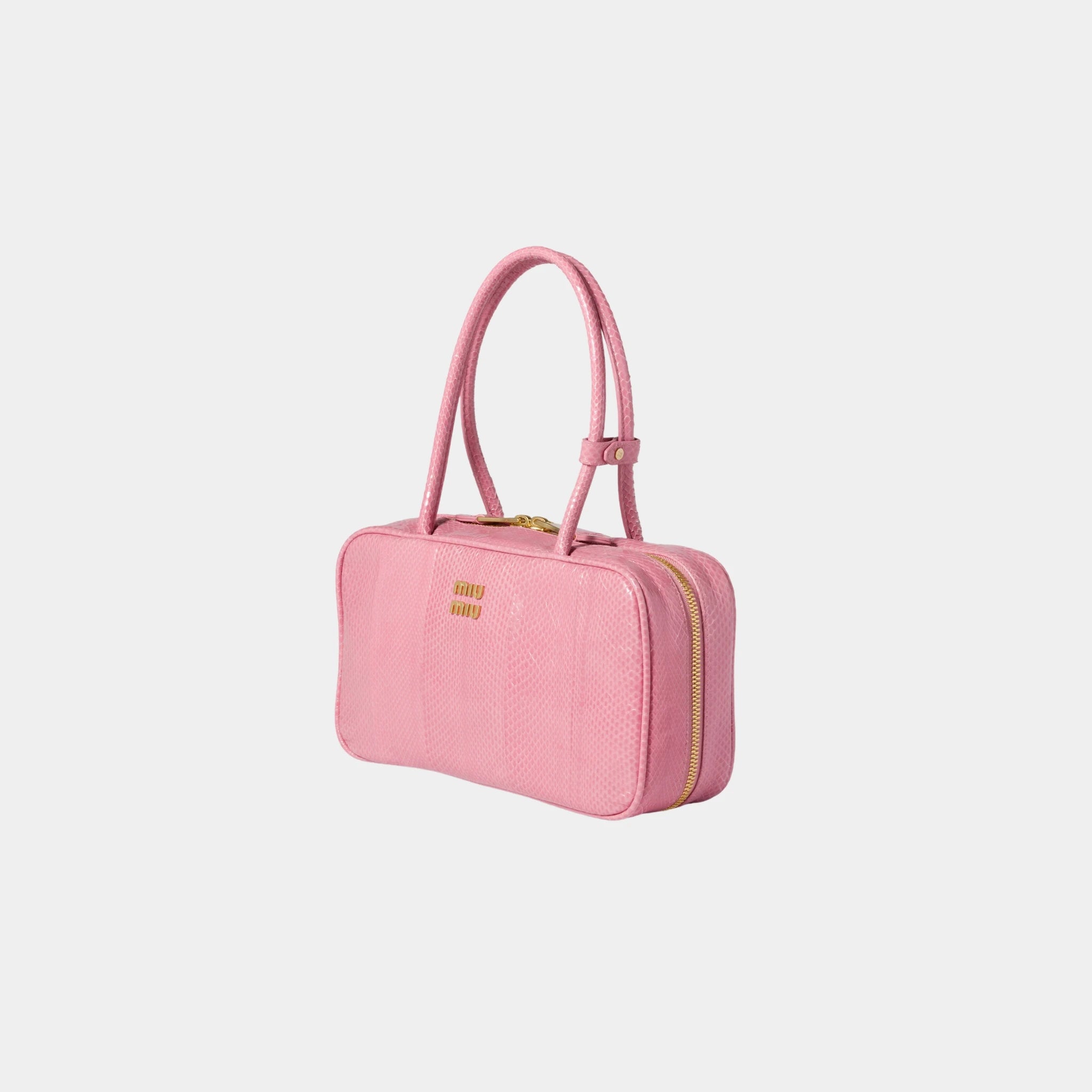 Miu Miu Beau Ayers Leather Bag, Petal Pink, Side