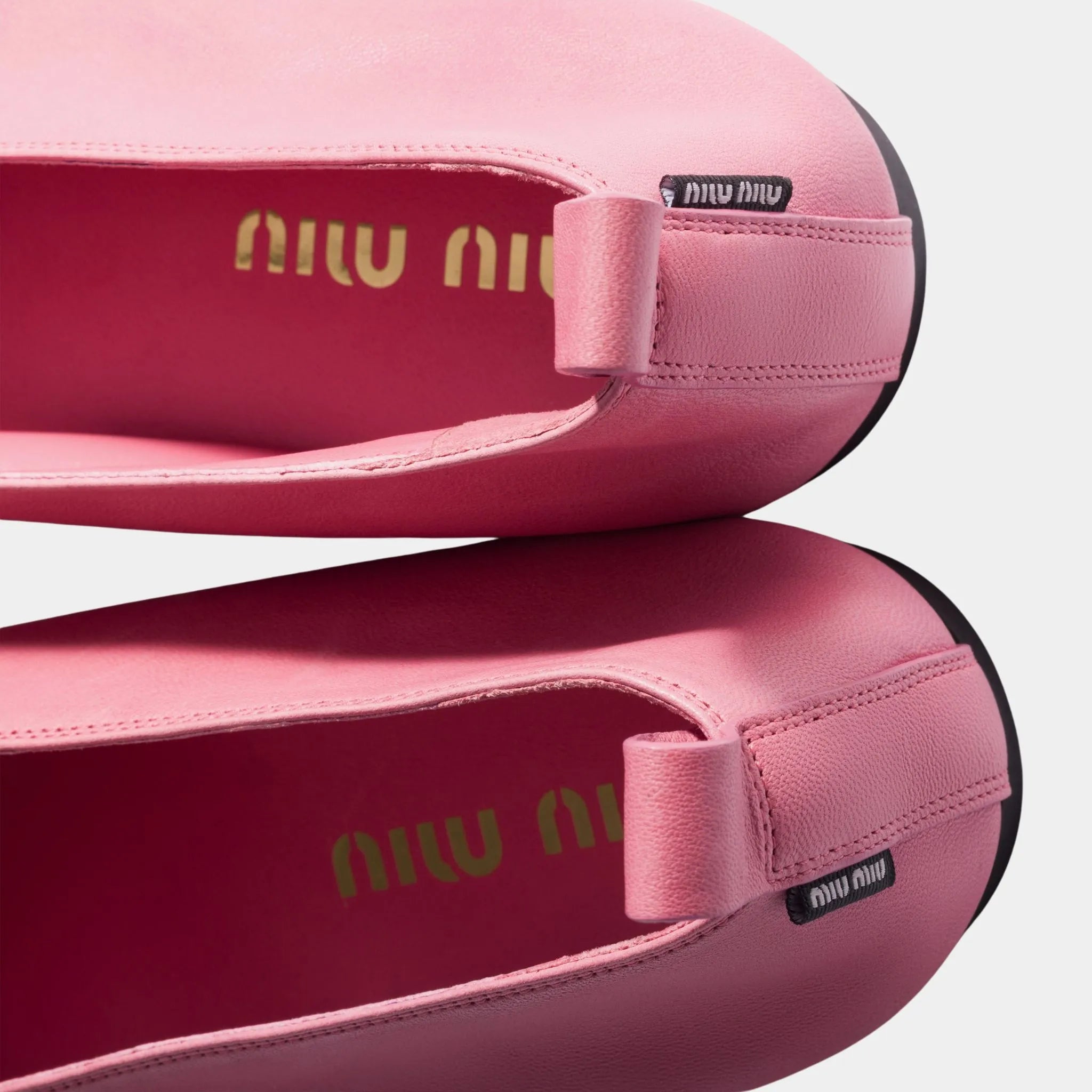 Miu Miu Élan Nappa Leather Ballerinas, Begonia Pink, Back