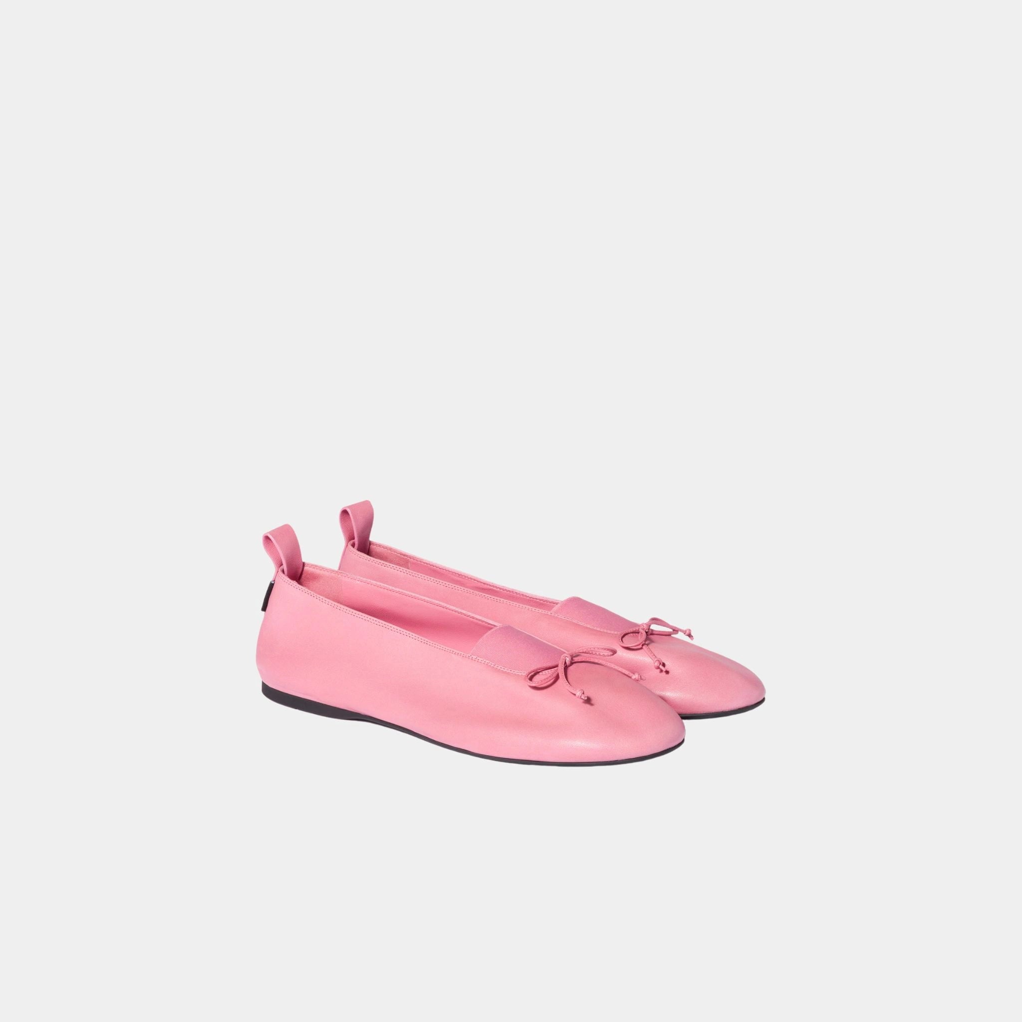 Miu Miu Élan Nappa Leather Ballerinas, Begonia Pink, Front