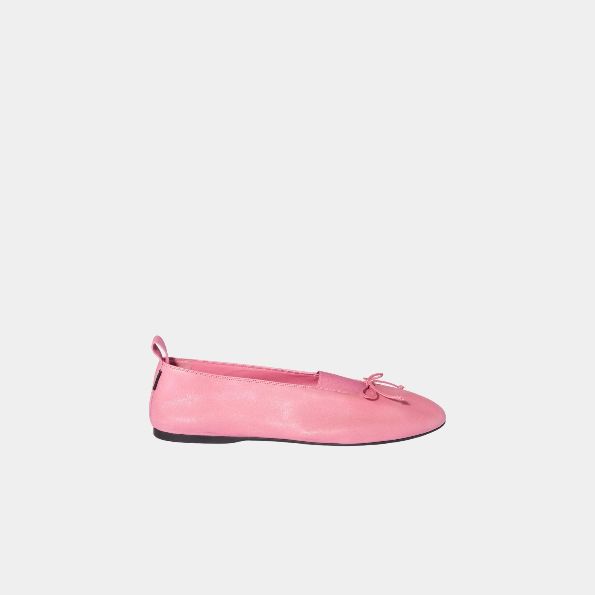Miu Miu Élan Nappa Leather Ballerinas, Begonia Pink, Side