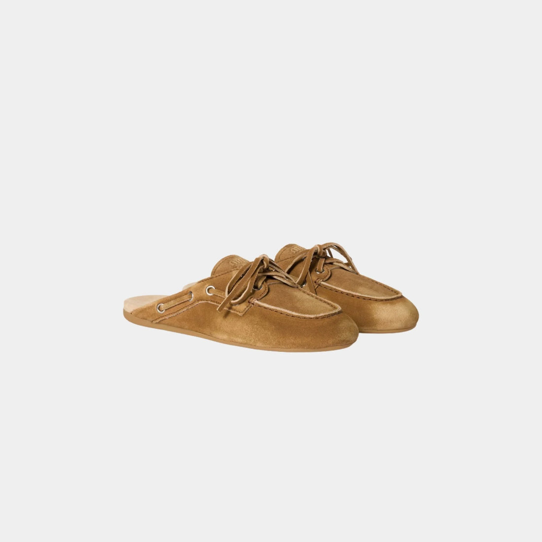 Miu Miu Faded Suede Mules, Cinnamon, Front