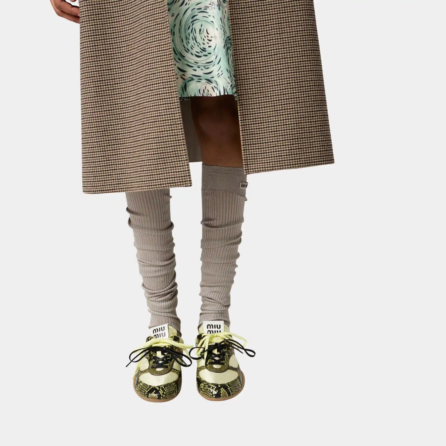 Gymnasium Technical Fabric and Python-print Ayers Sneakers